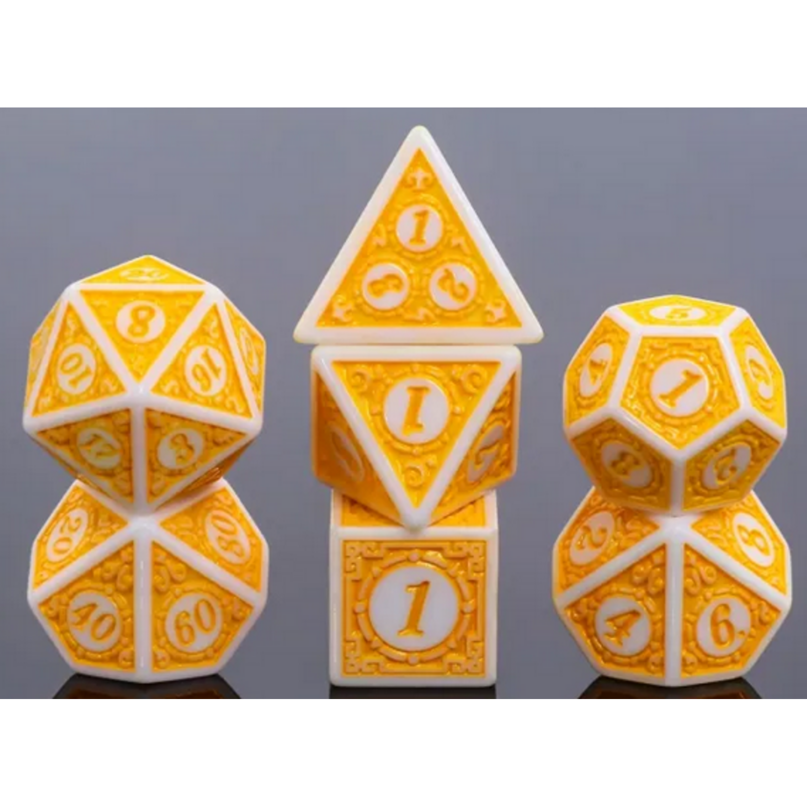 HD Dice 7 Set Polyhedral Dice - The Magic (Gold)