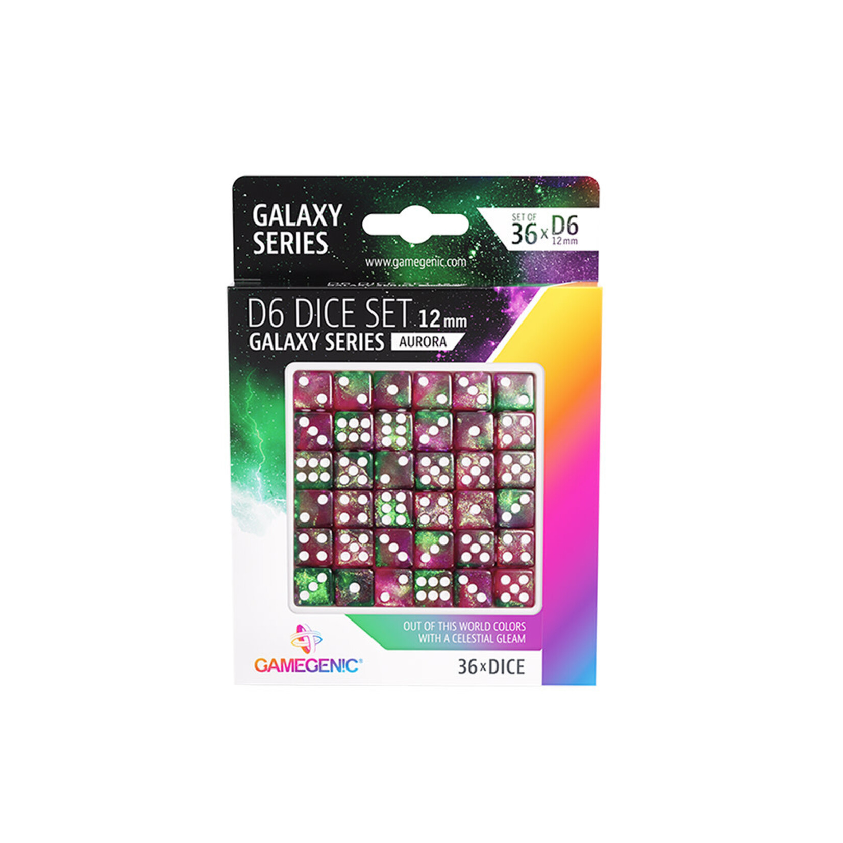 Gamegenic Galaxy Series - 12mm D6 Dice Set (36) -