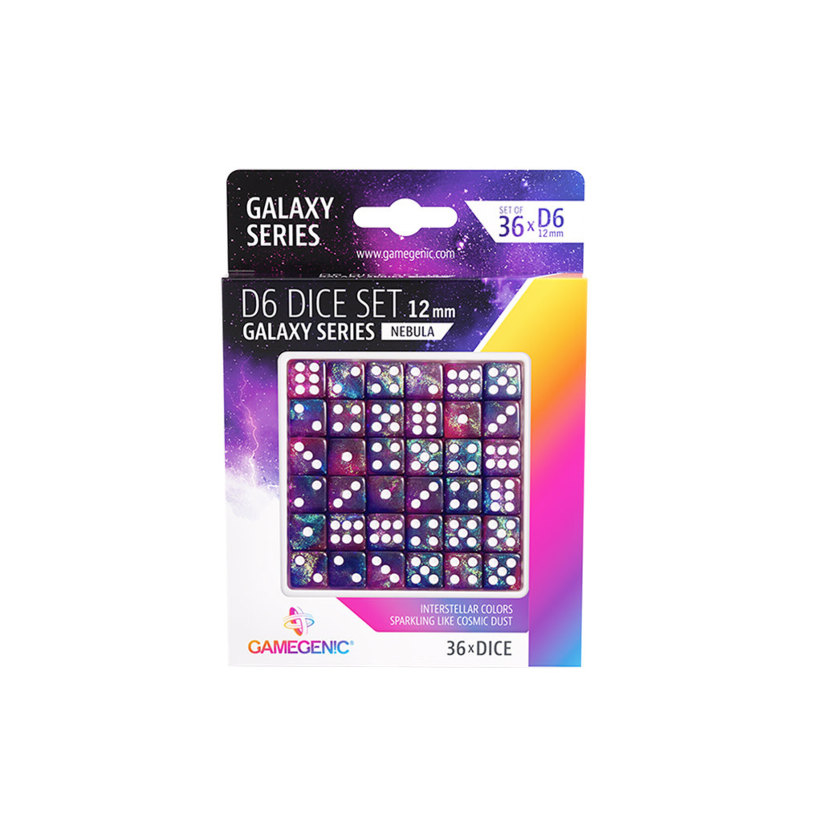 Gamegenic Galaxy Series - 12mm D6 Dice Set (36) -