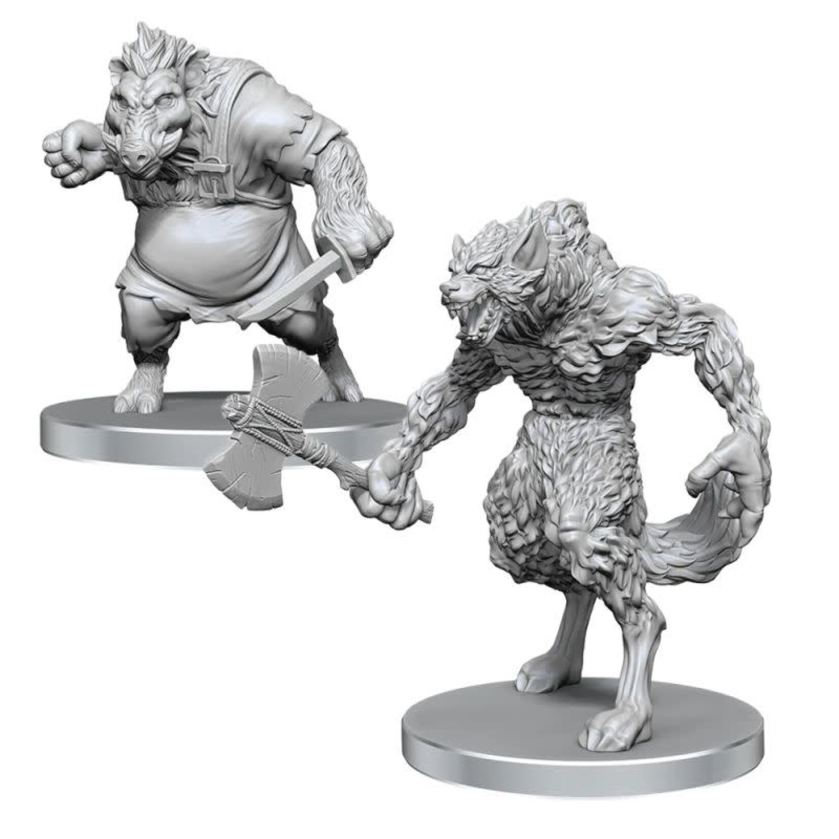 Wiz Kids Unpainted Miniatures: Werewolf & Wereboar - DC - W26 (Order for new space)