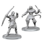 Wiz Kids Unpainted Miniatures: Elf Hunter & Catfolk Bandit - DC - W26 (Order for new space)