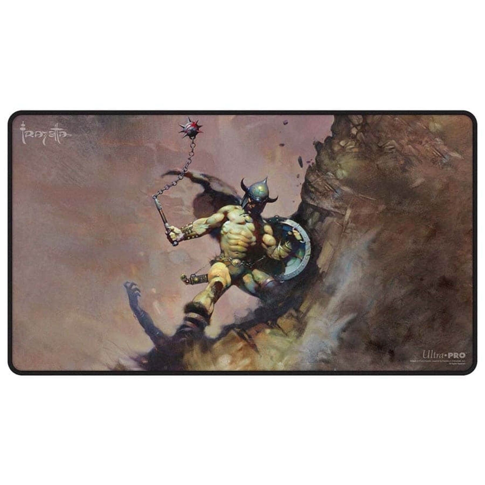 Ultra Pro Ultra Pro: Black-Stitched Playmat - Frank Frazetta: Warrior with Ball and Chain