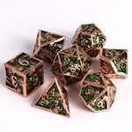 Die Hard Dice Die Hard Dice - Metal 7 Set - Gravehold - Copper w/ Green