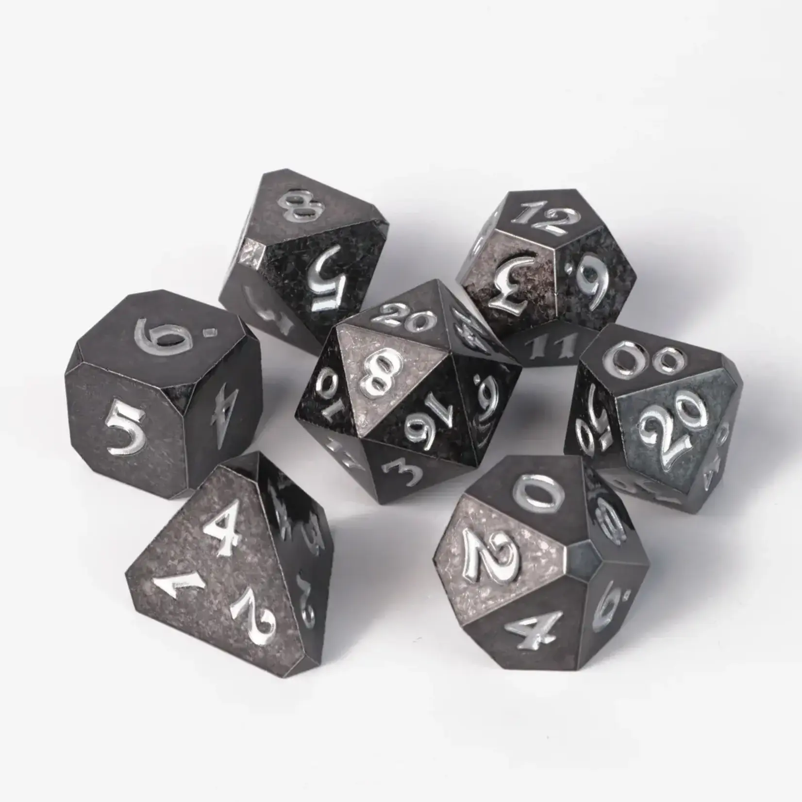 Die Hard Dice Die Hard RPG Dice 7 Set - Shadowlance w/Silver