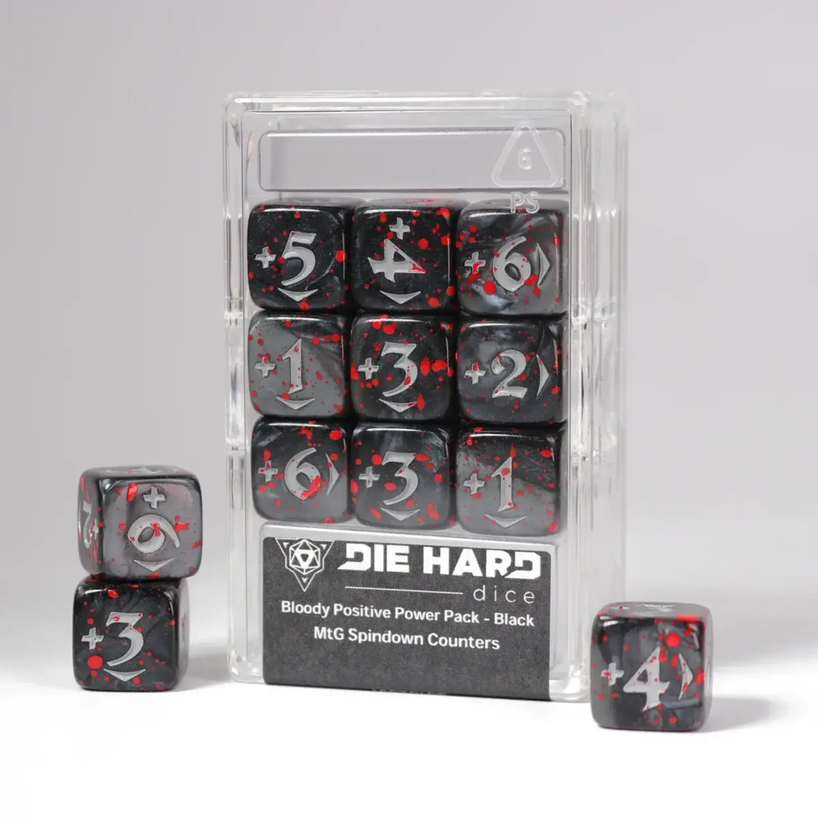 Die Hard Dice Die Hard: MtG Spindown Counters - Positive Power Pack - Bloody Black