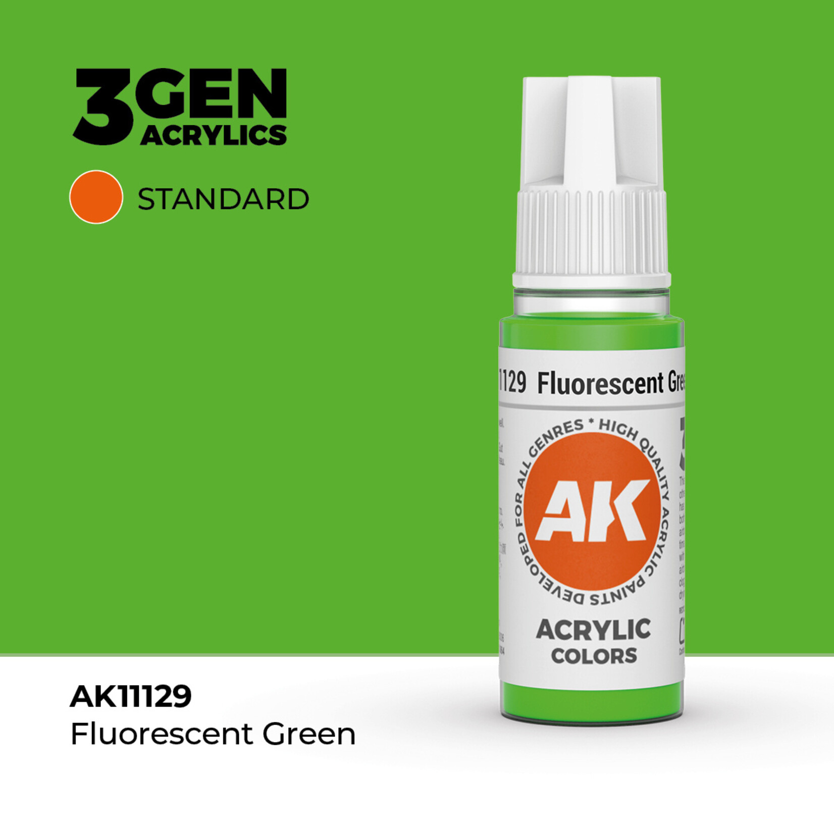 AK Interactive AK Interactive: 3G - Fluorescent Green 17ml