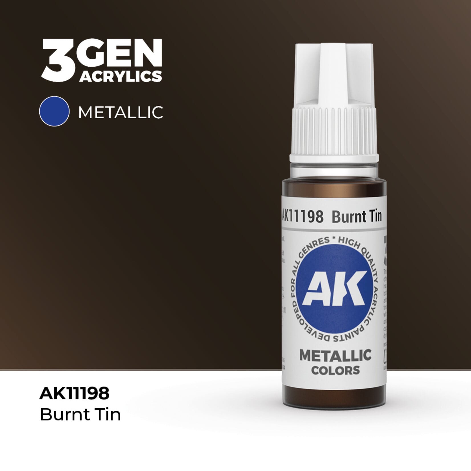 AK Interactive AK Interactive: 3G - Burnt Tin 17ml