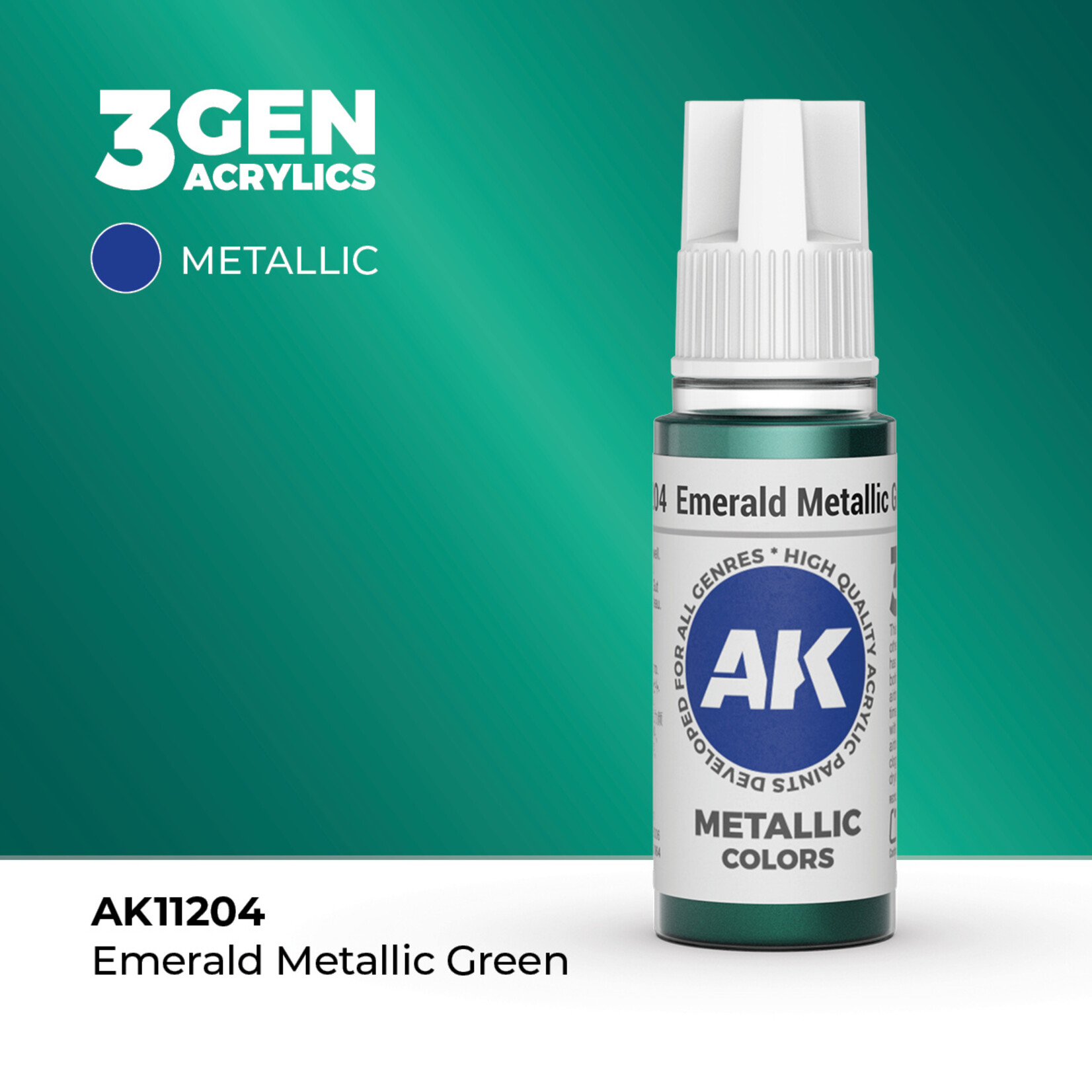 AK Interactive AK Interactive: 3G - Emerald Metallic Green 17ml