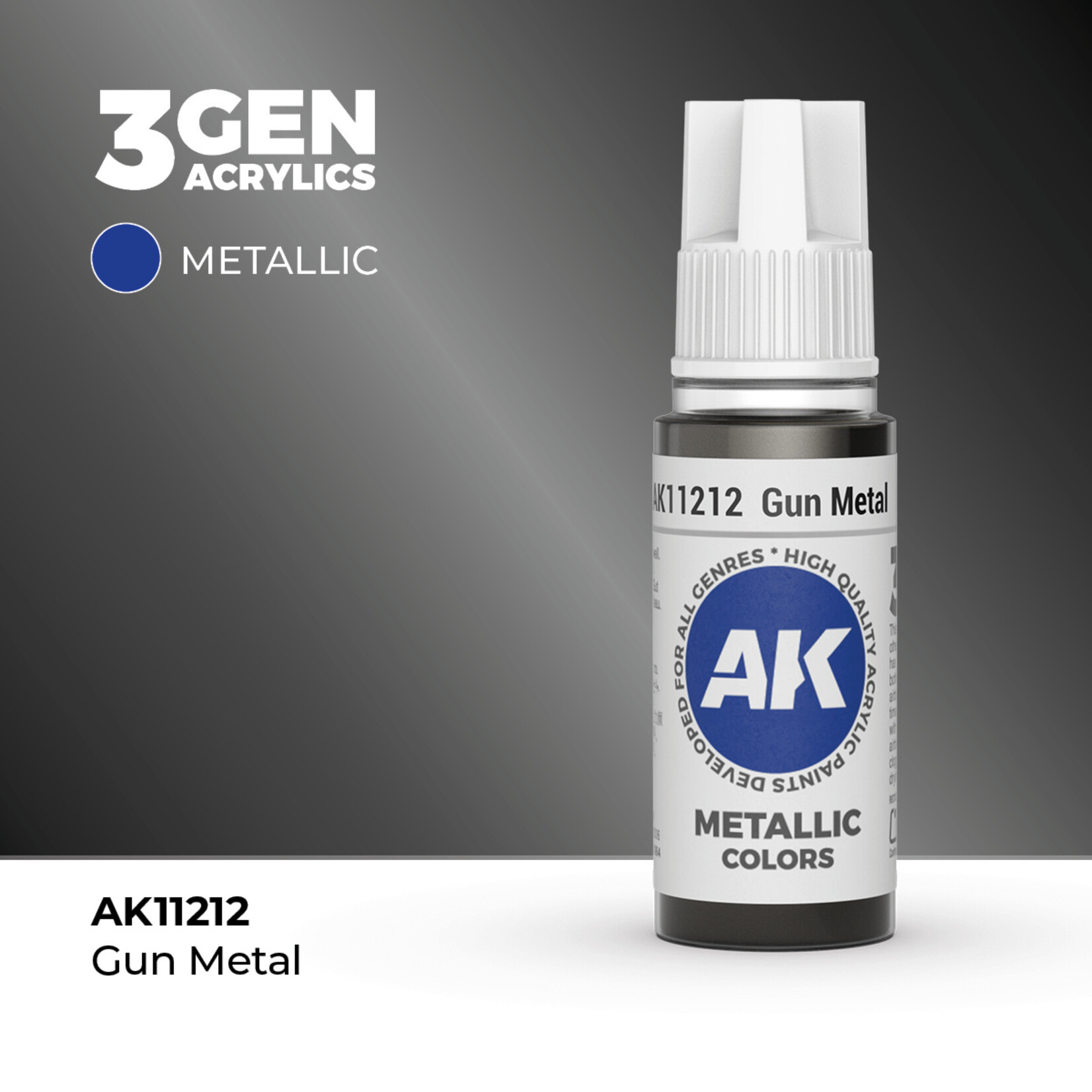 AK Interactive AK Interactive: 3G - Gun Metal 17ml