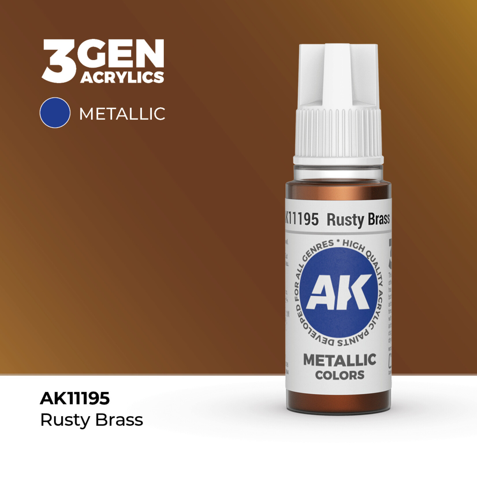 AK Interactive AK Interactive: 3G - Rusty Brass 17ml - Metallic