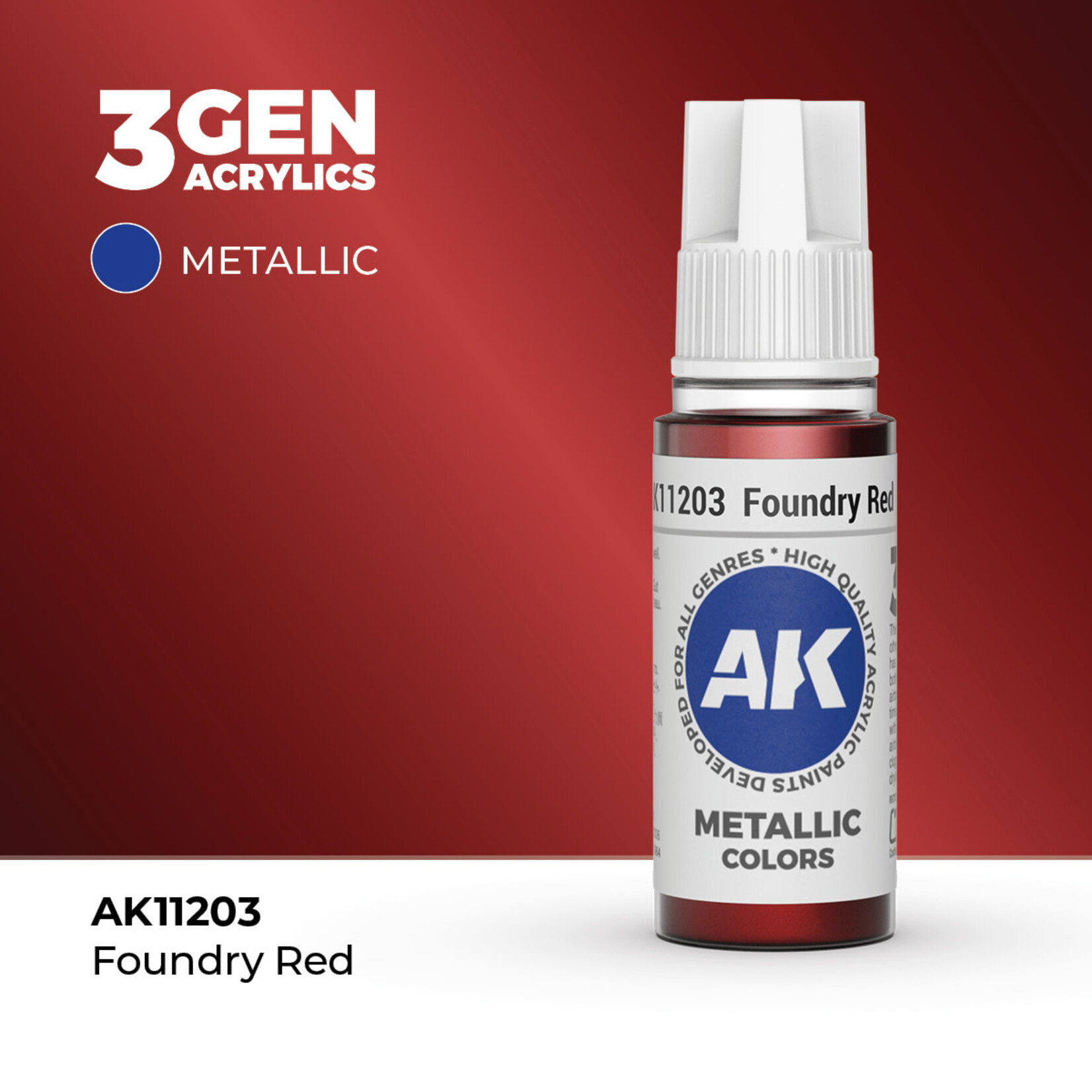 AK Interactive AK Interactive: 3G - Foundry Red 17ml - Metallic