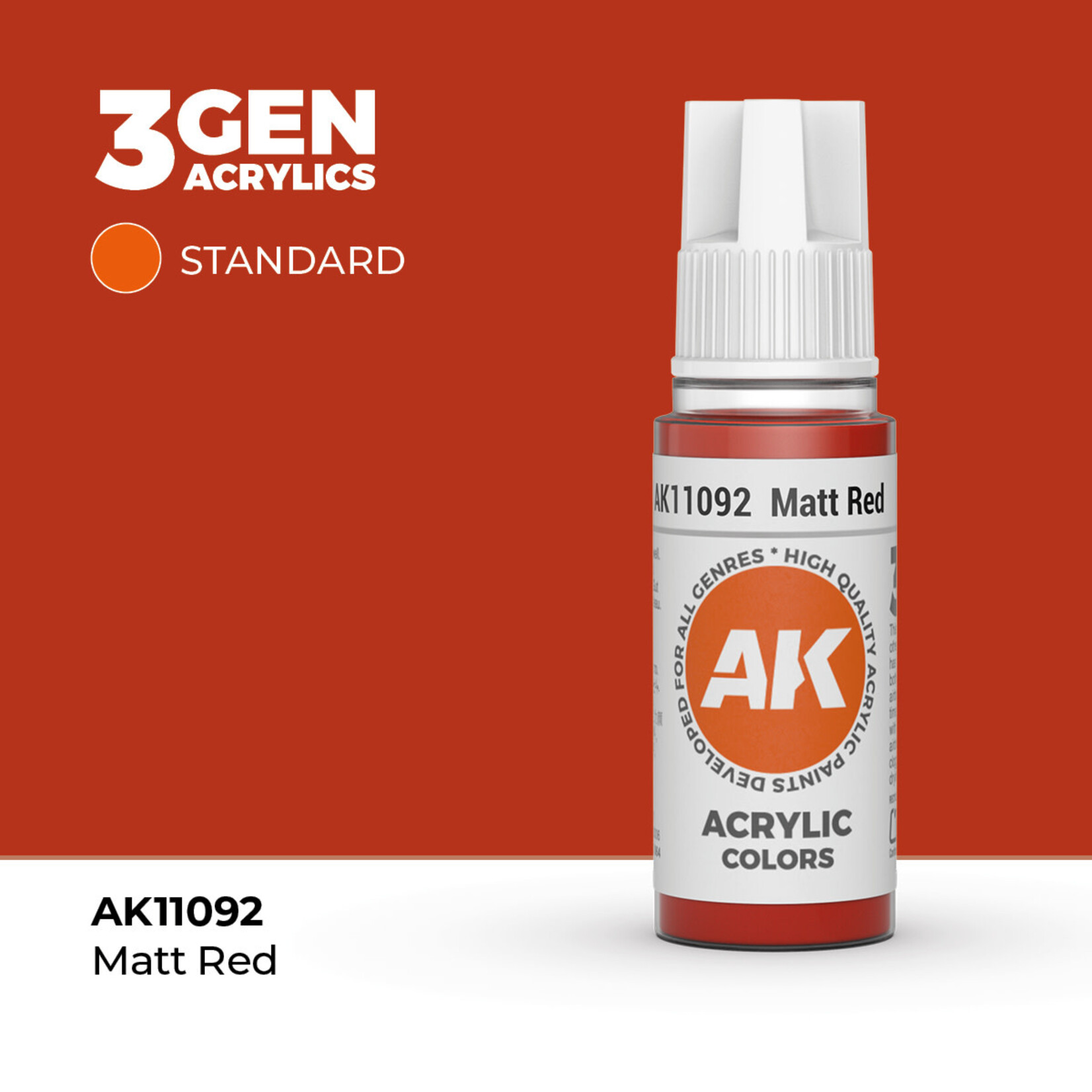 AK Interactive AK Interactive: 3G - Matt Red 17ml - Standard