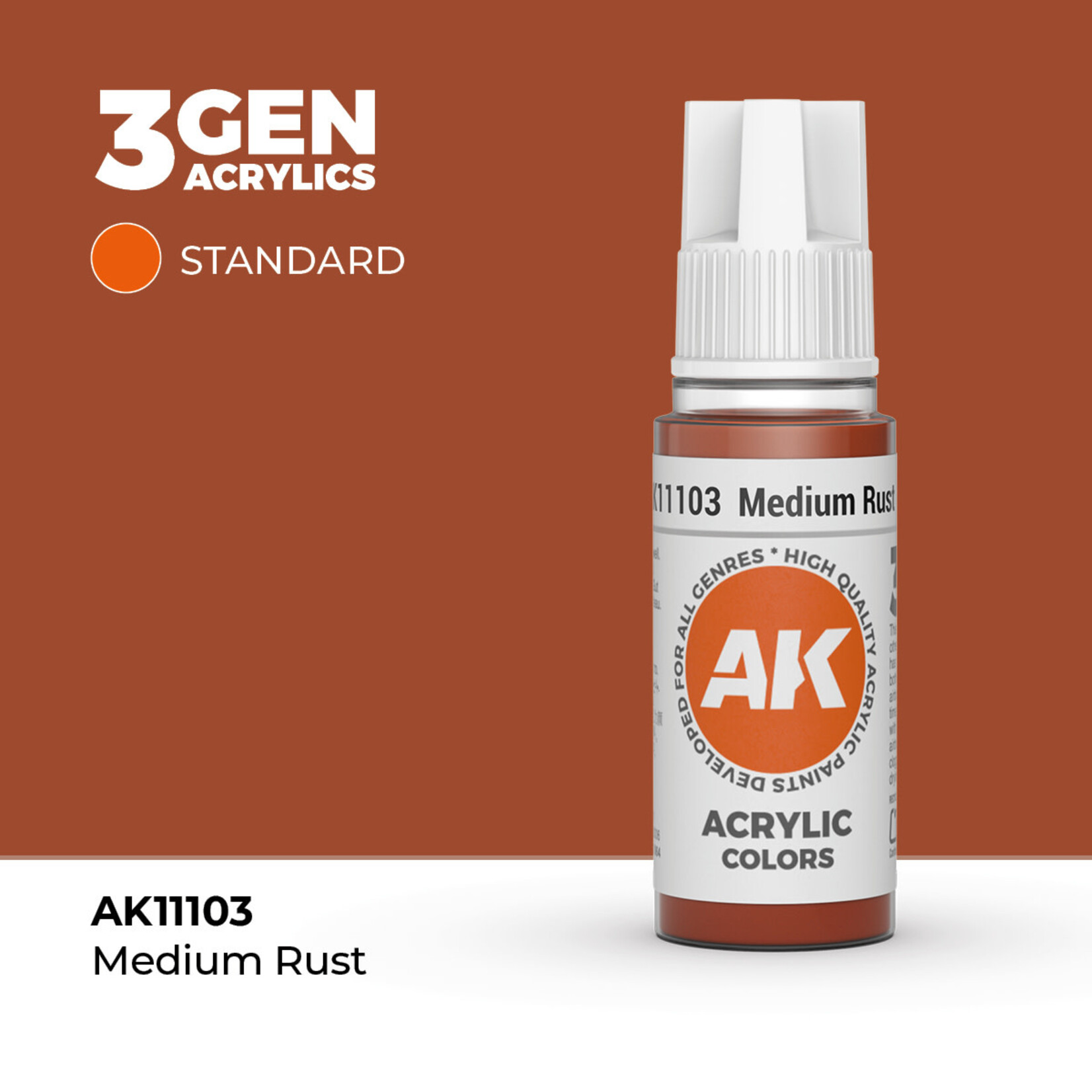AK Interactive AK Interactive: 3G - Medium Rust 17ml - Standard