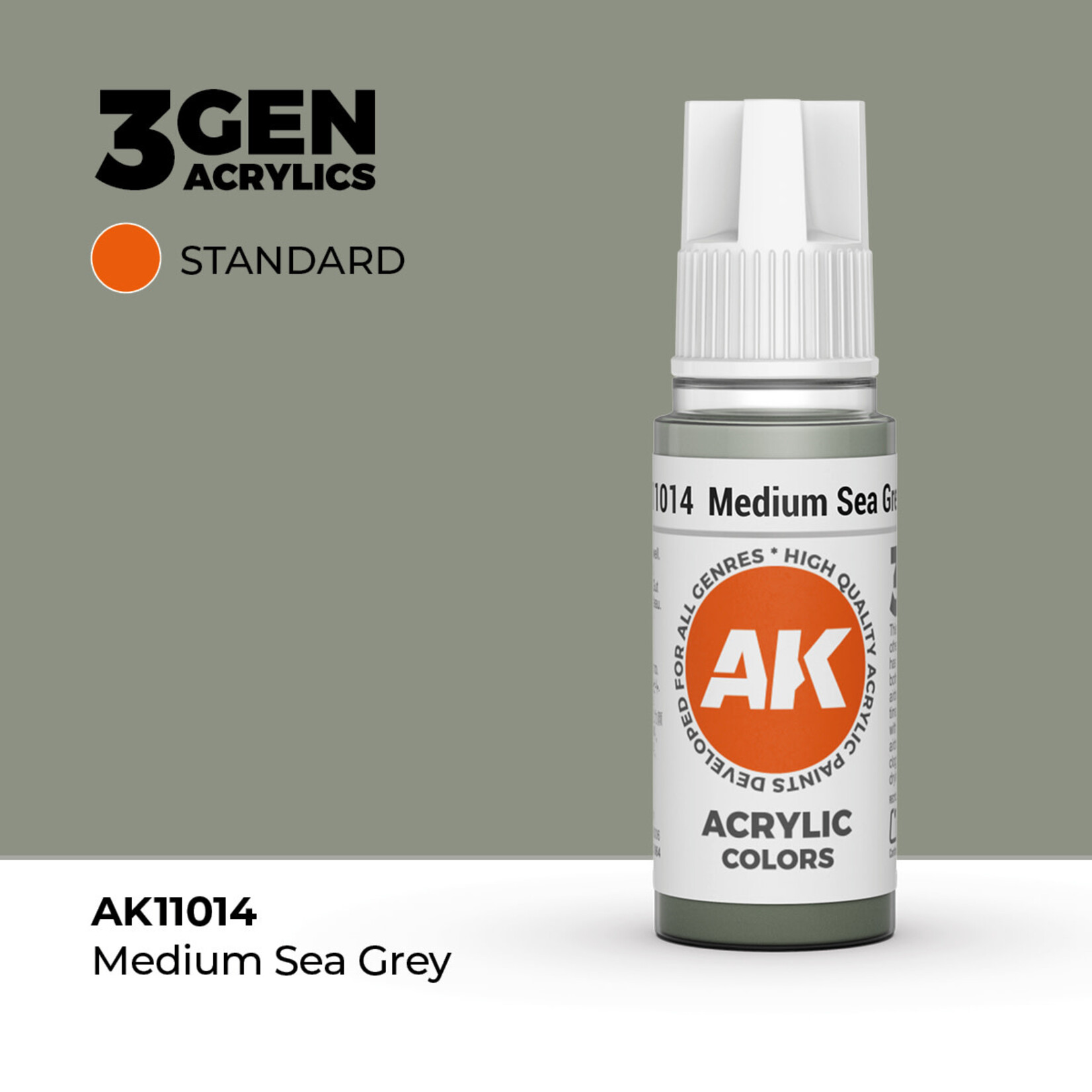 AK Interactive AK Interactive: 3G - Medium Sea Grey 17ml - Standard