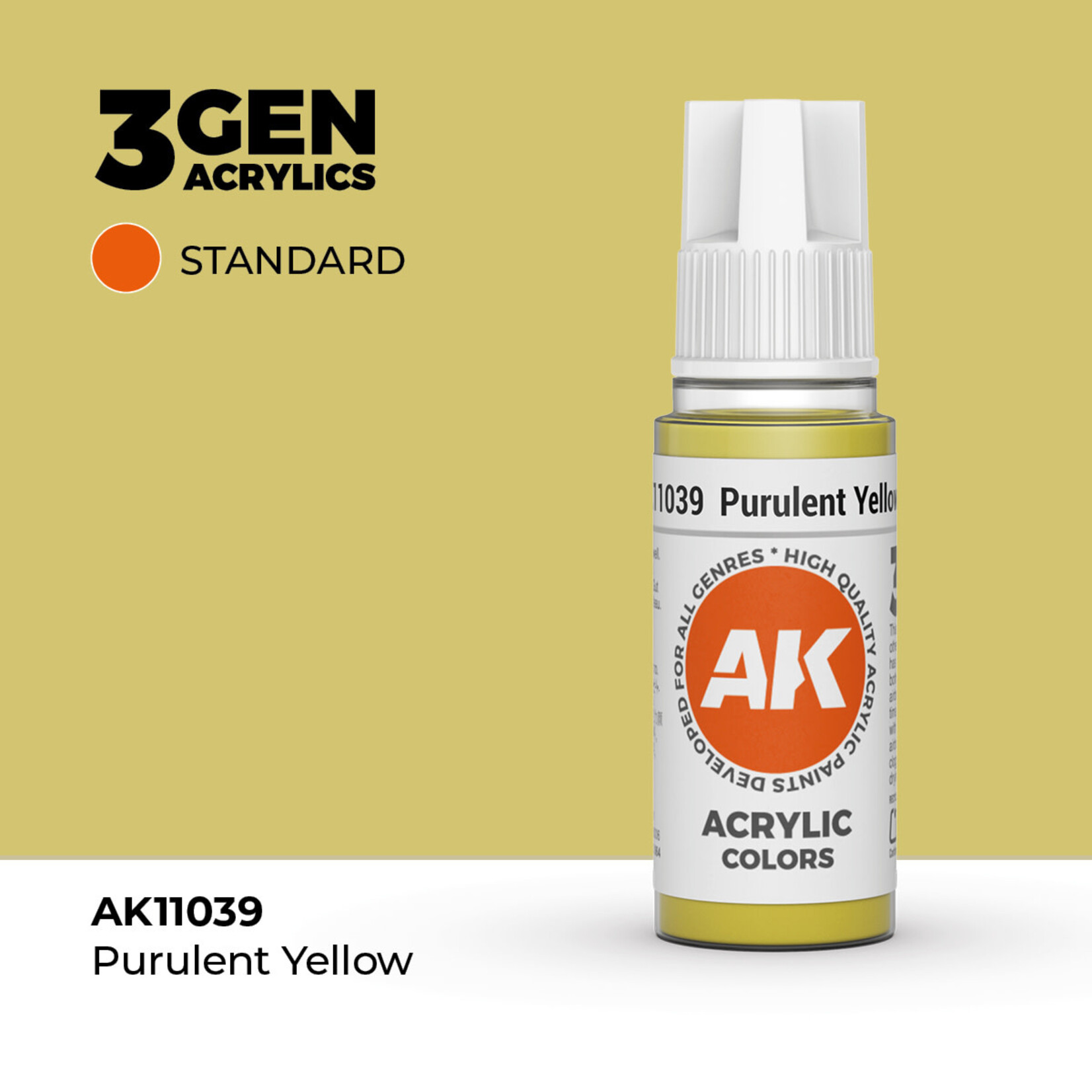 AK Interactive AK Interactive: 3G - Purulent Yellow 17ml - Standard