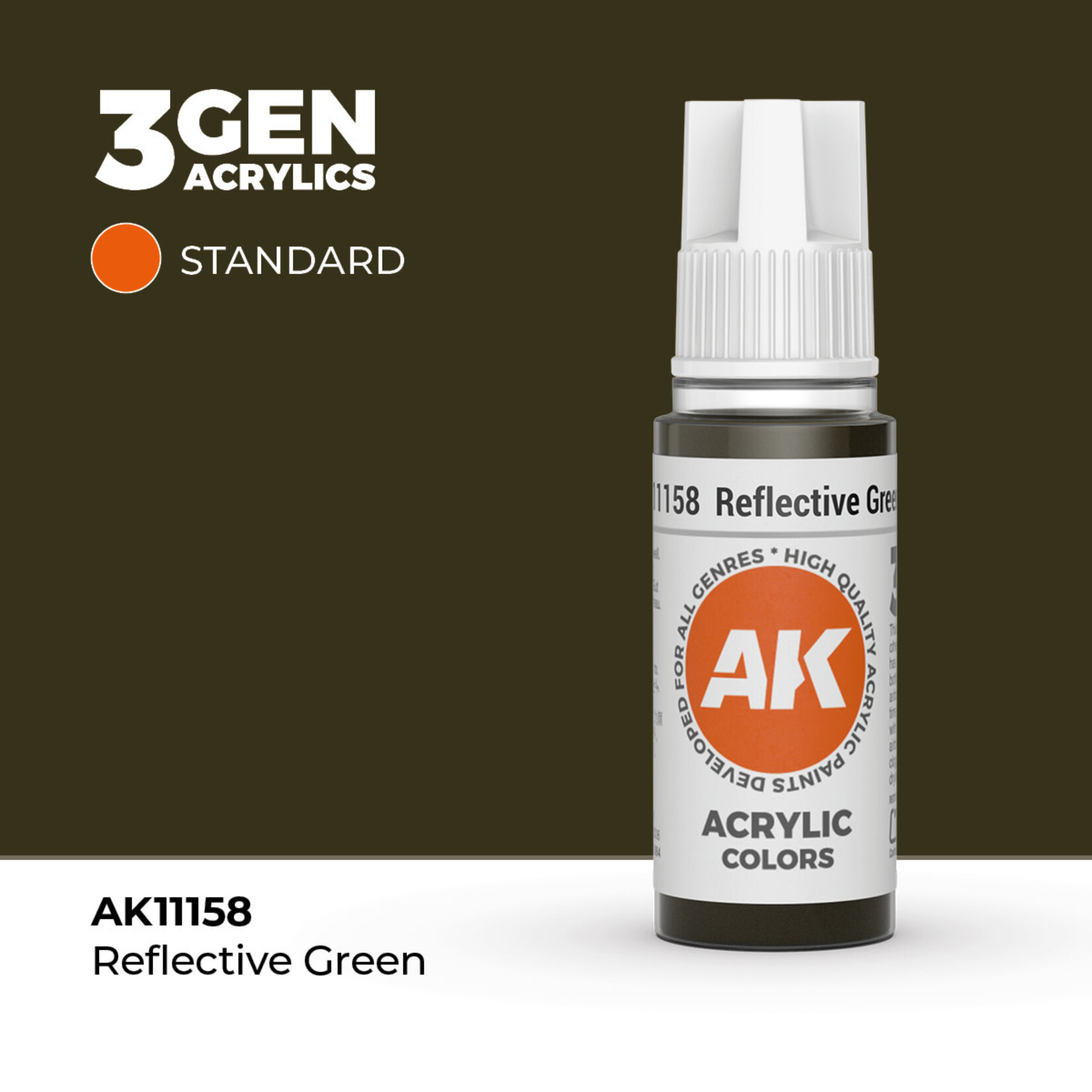 AK Interactive AK Interactive: 3G - Reflective Green 17ml - Standard