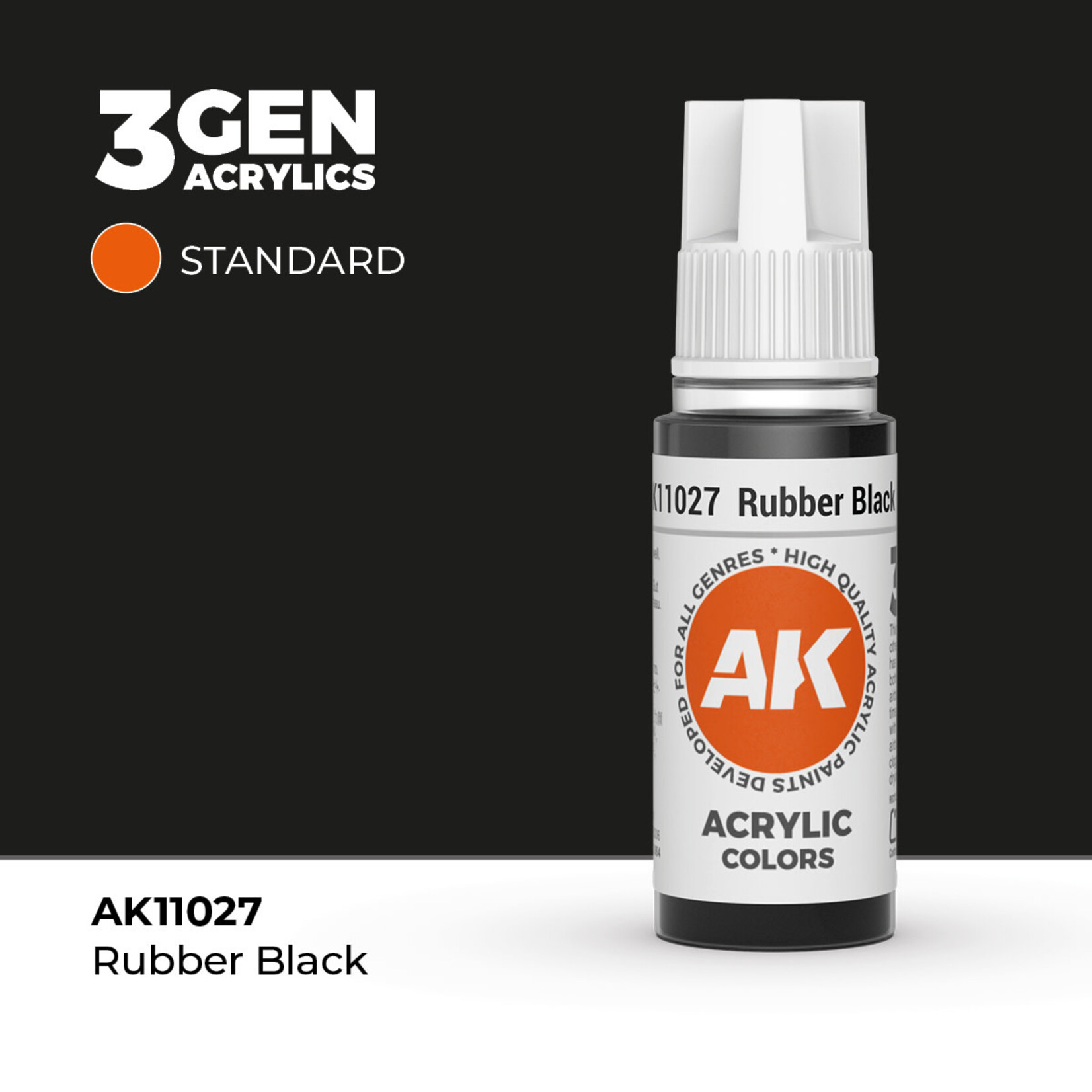 AK Interactive AK Interactive: 3G - Rubber Black 17ml - Standard