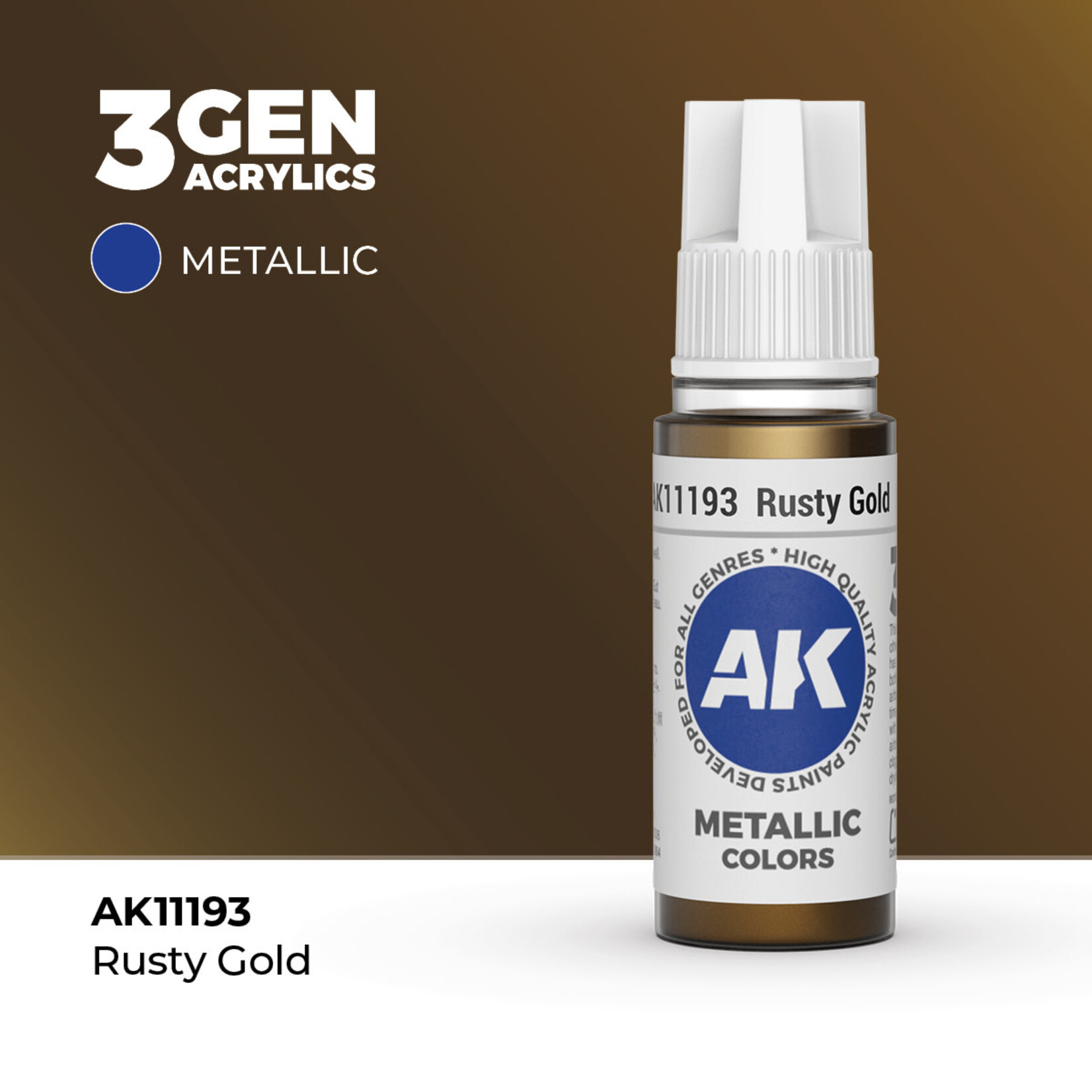 AK Interactive AK Interactive: 3G - Rusty Gold 17ml - Metallic