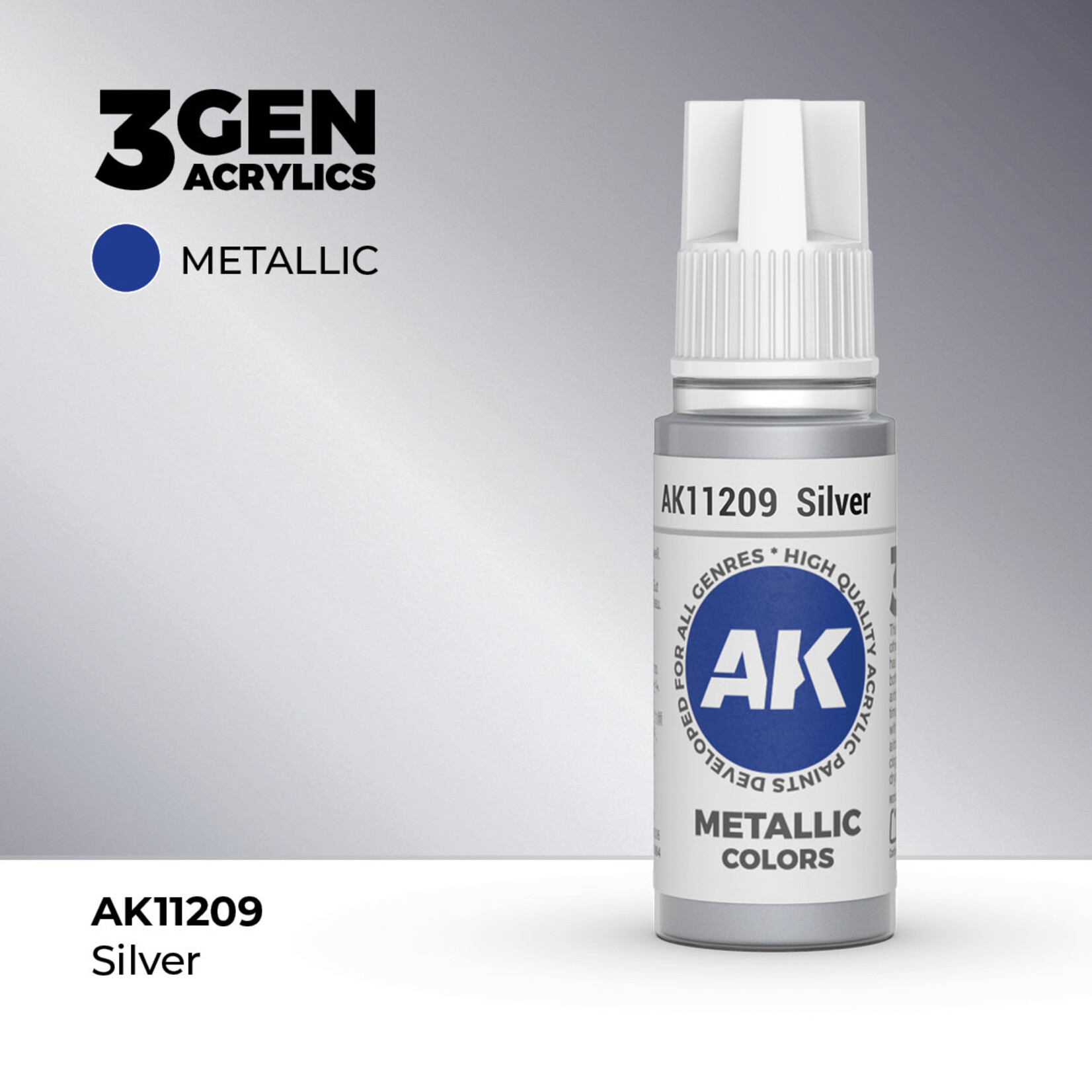 AK Interactive AK Interactive: 3G - Silver 17ml - Metallic
