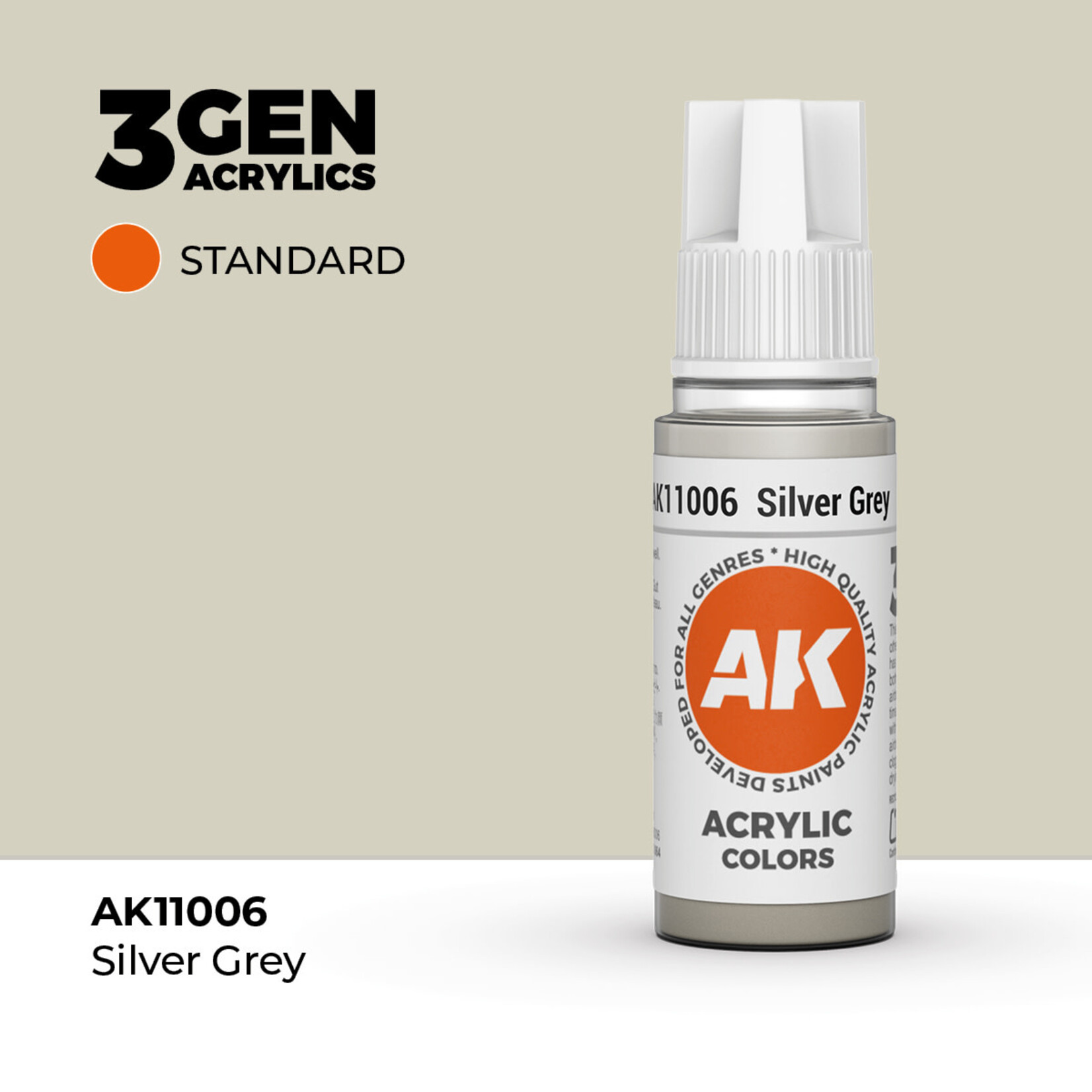 AK Interactive AK Interactive: 3G - Silver Grey 17ml - Standard