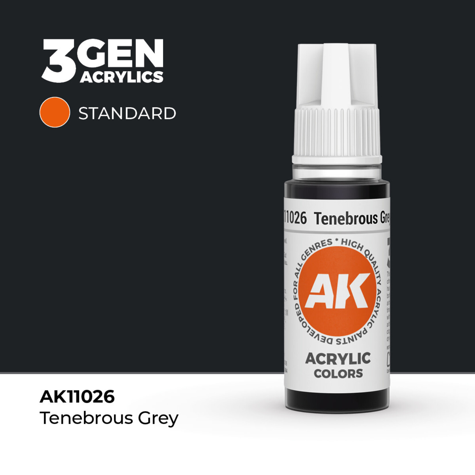 AK Interactive AK Interactive: 3G - Tenebrous Grey 17ml - Standard