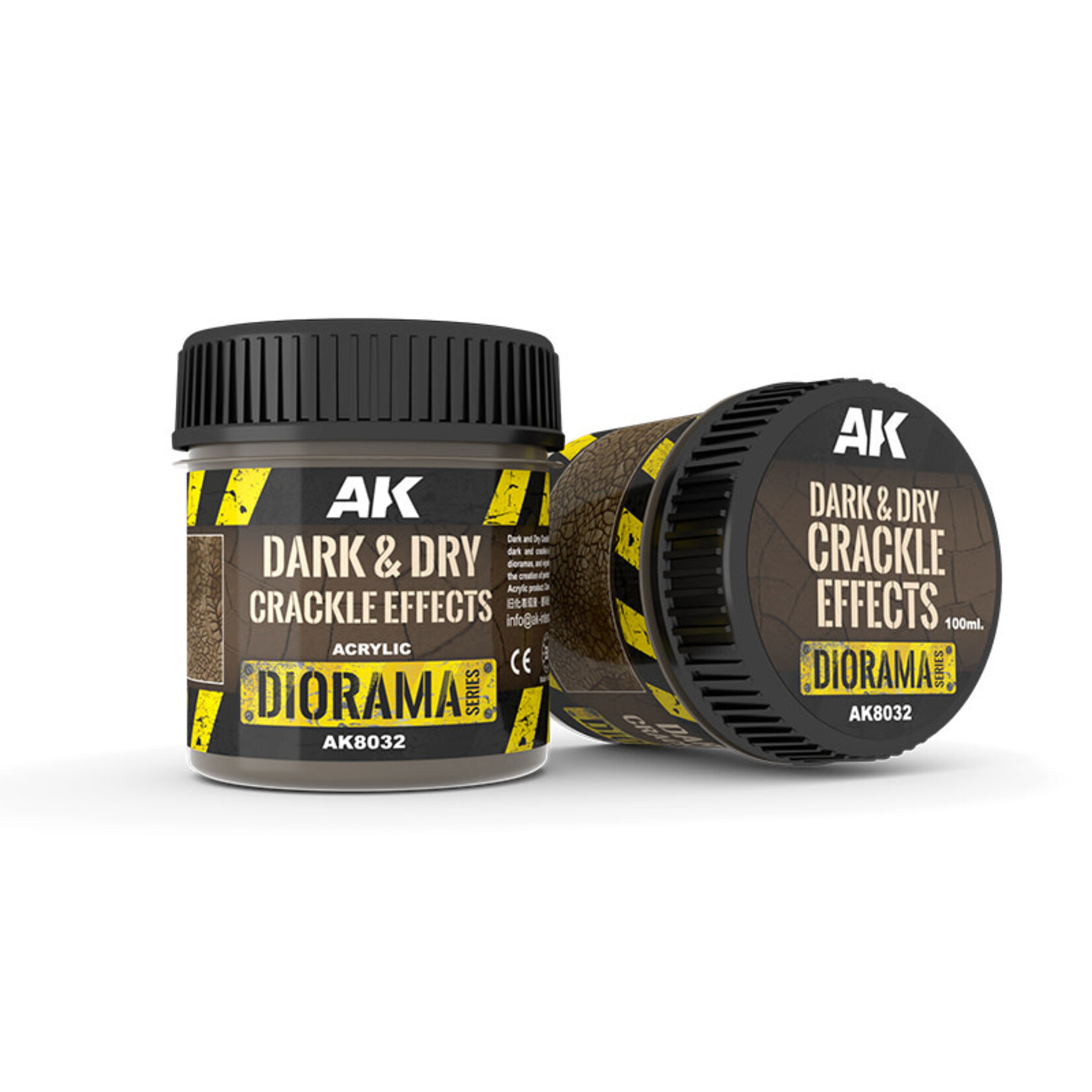 AK Interactive AK Interactive: Acrylic - Dark & Dry Crackle Effects 100ml