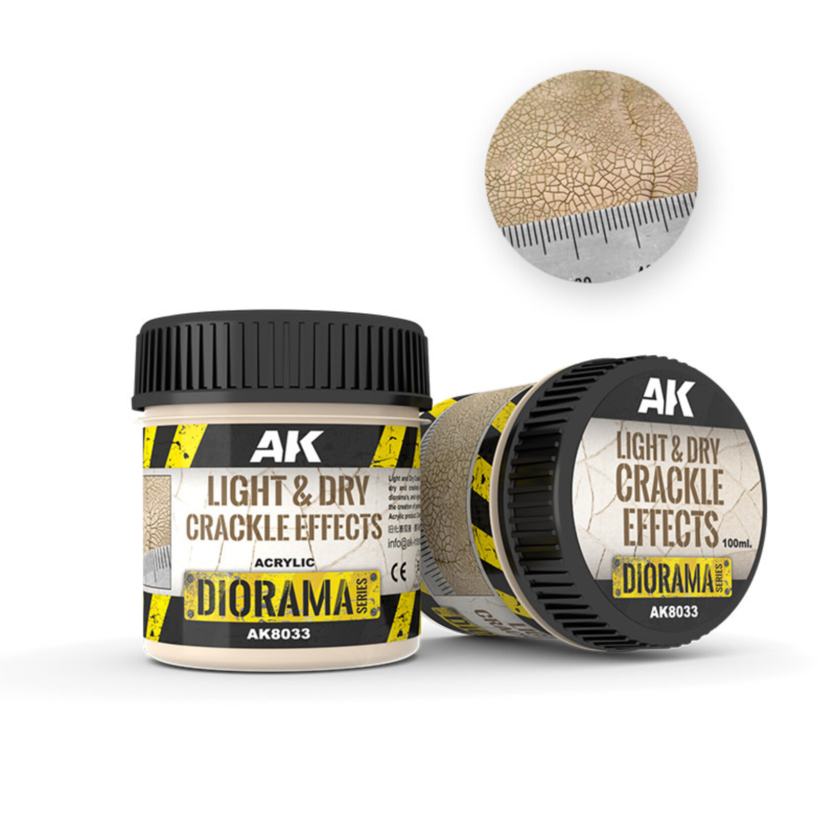 AK Interactive AK Interactive: Acrylic - Light & Dry Crackle Effects 100ml