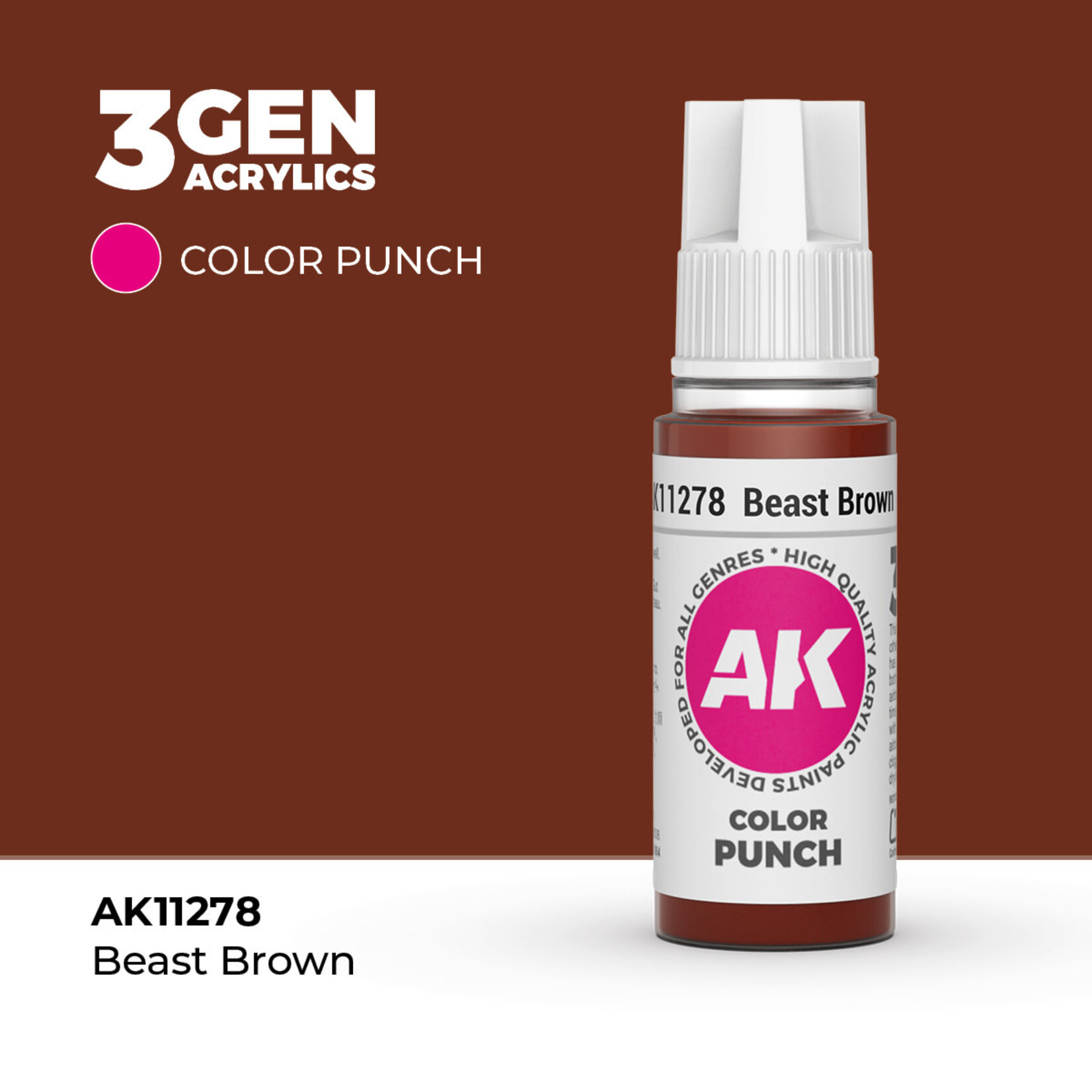 AK Interactive AK Interactive: COLOR PUNCH - Beast Brown 17ml
