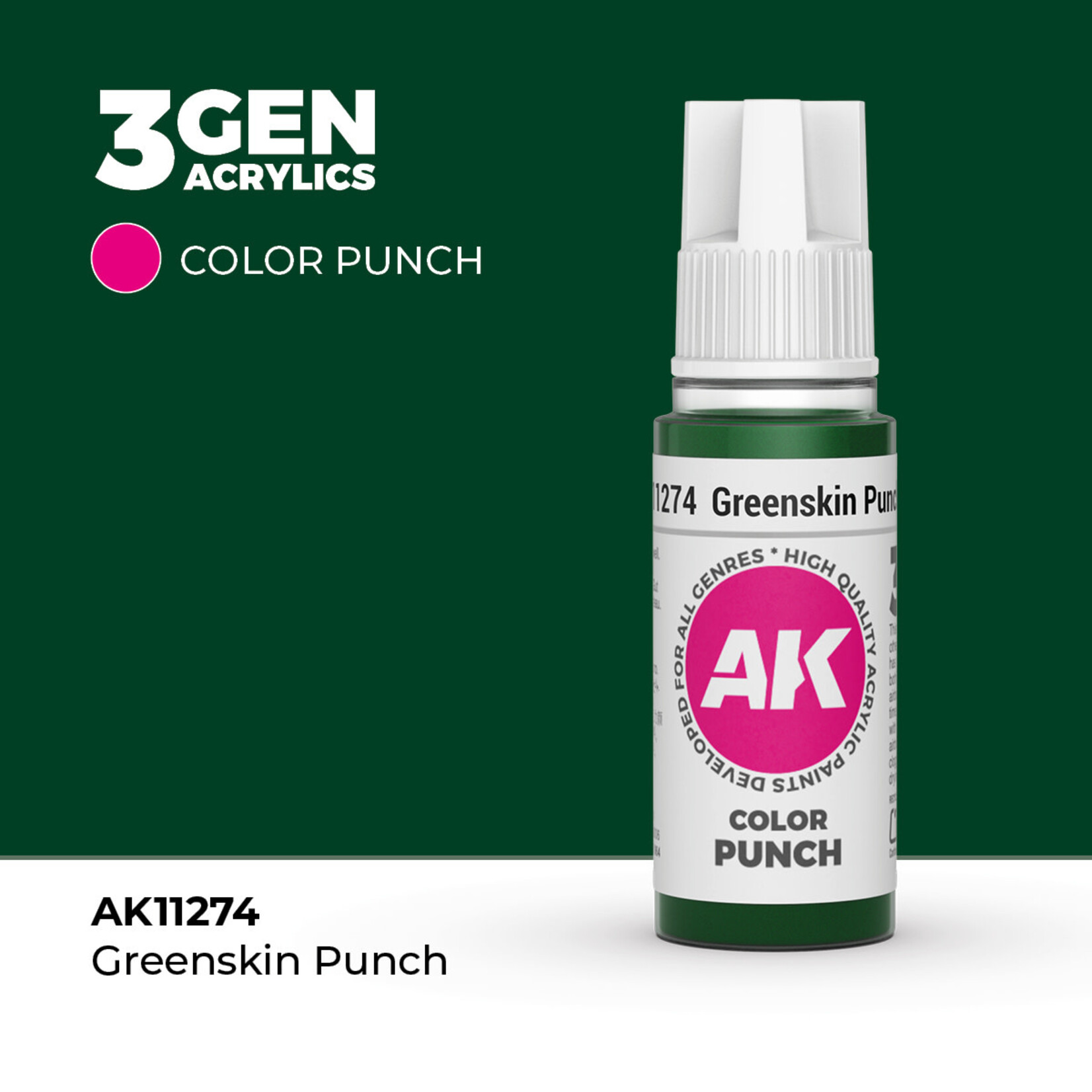 AK Interactive AK Interactive: COLOR PUNCH - Greenskin Punch 17ml