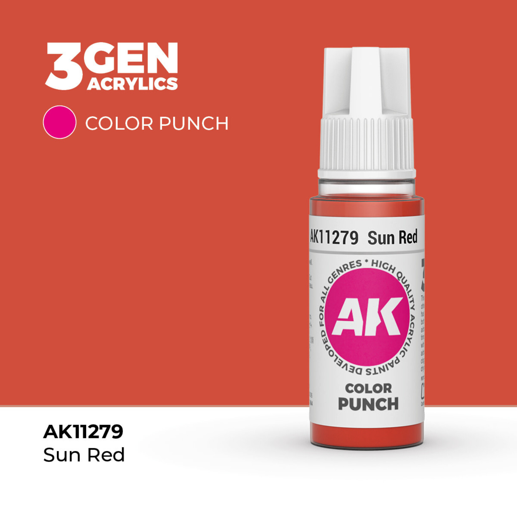AK Interactive AK Interactive: COLOR PUNCH - Sun Red 17ml