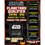 Star Wars: Unlimited - Ashes of the Empire Planetary Qualifier Event Entry