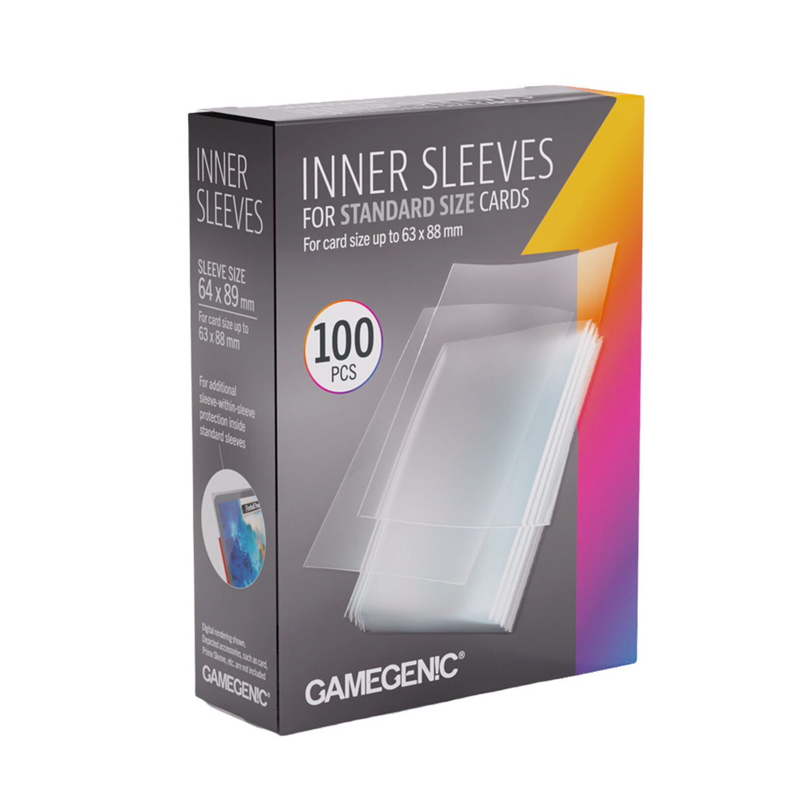 Asmodee Gamegenic: Inner Sleeves - Standard 64mm x 89mm (100)