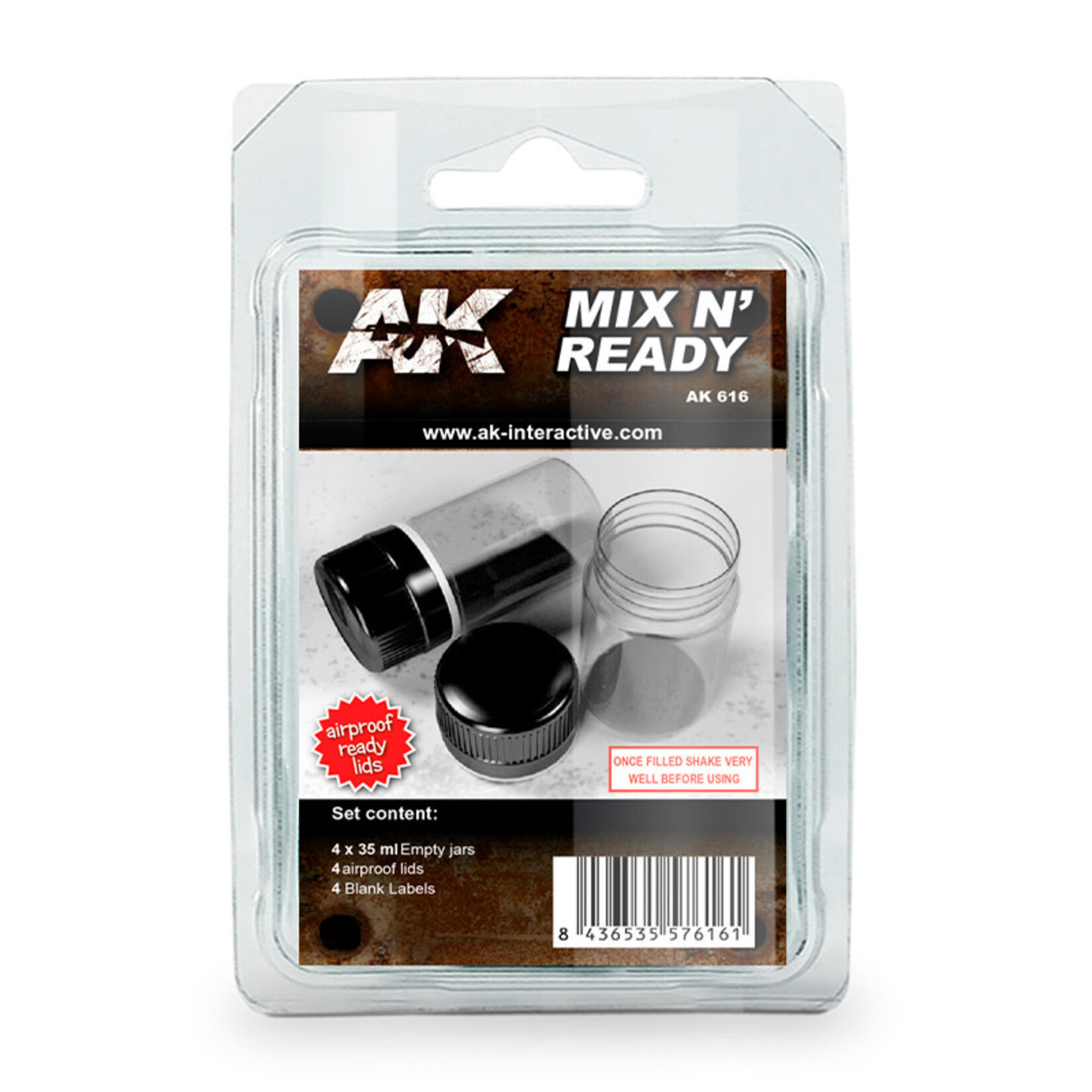AK Interactive AK Interactive: Mix-N-Ready Jars (4 Pack)