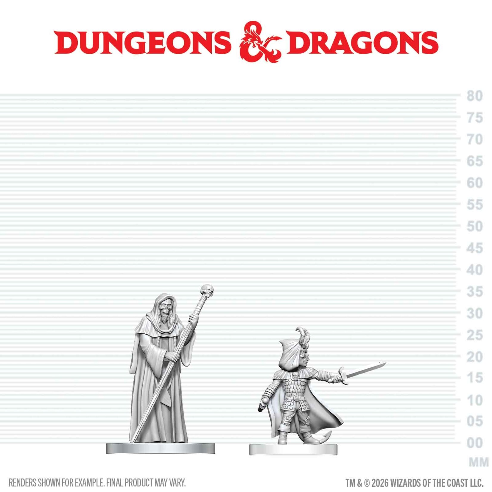 Wiz Kids Unpainted Miniatures: Cultist of Bhaal & Myrkul - D&D - W29