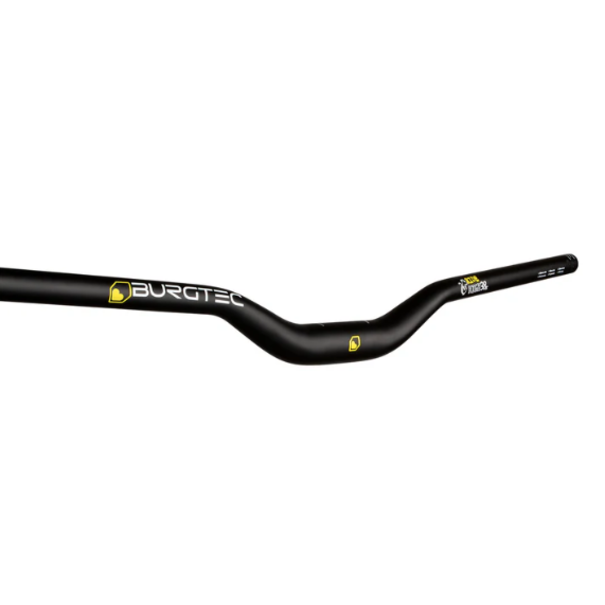 Burgtec Burgtec Ride High Josh Bryceland Signature Alloy Handlebar, 50mm Rise, 35mm Clamp, 800mm Width, Black