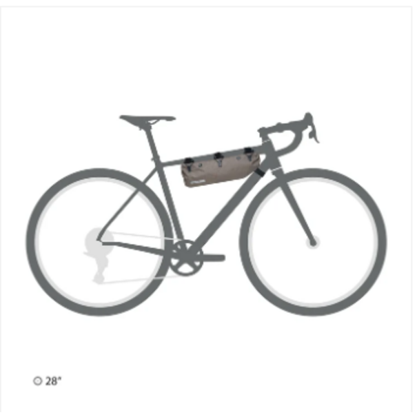 Ortlieb Frame Pack RC Toptube Hook and Loop Straps Dark Sand 3L