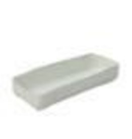 HomArt HomArt Draper Glazed White Rectangle Ceramic Dish