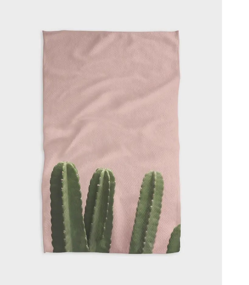 Geometry Geometry Pink Cactus Tea Towel