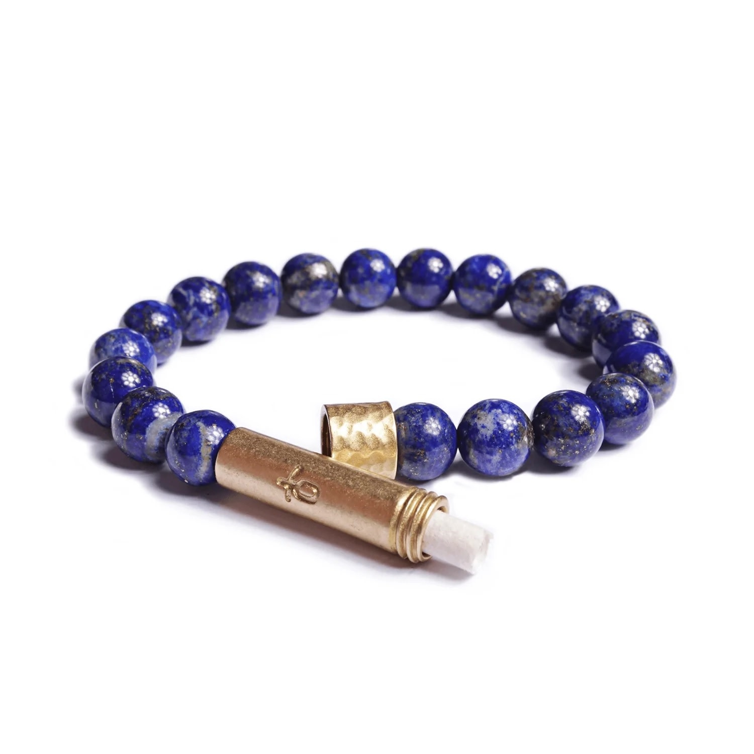 Wishbeads Wishbeads Polished Lapis Lazuli Intention Bracelet (M)