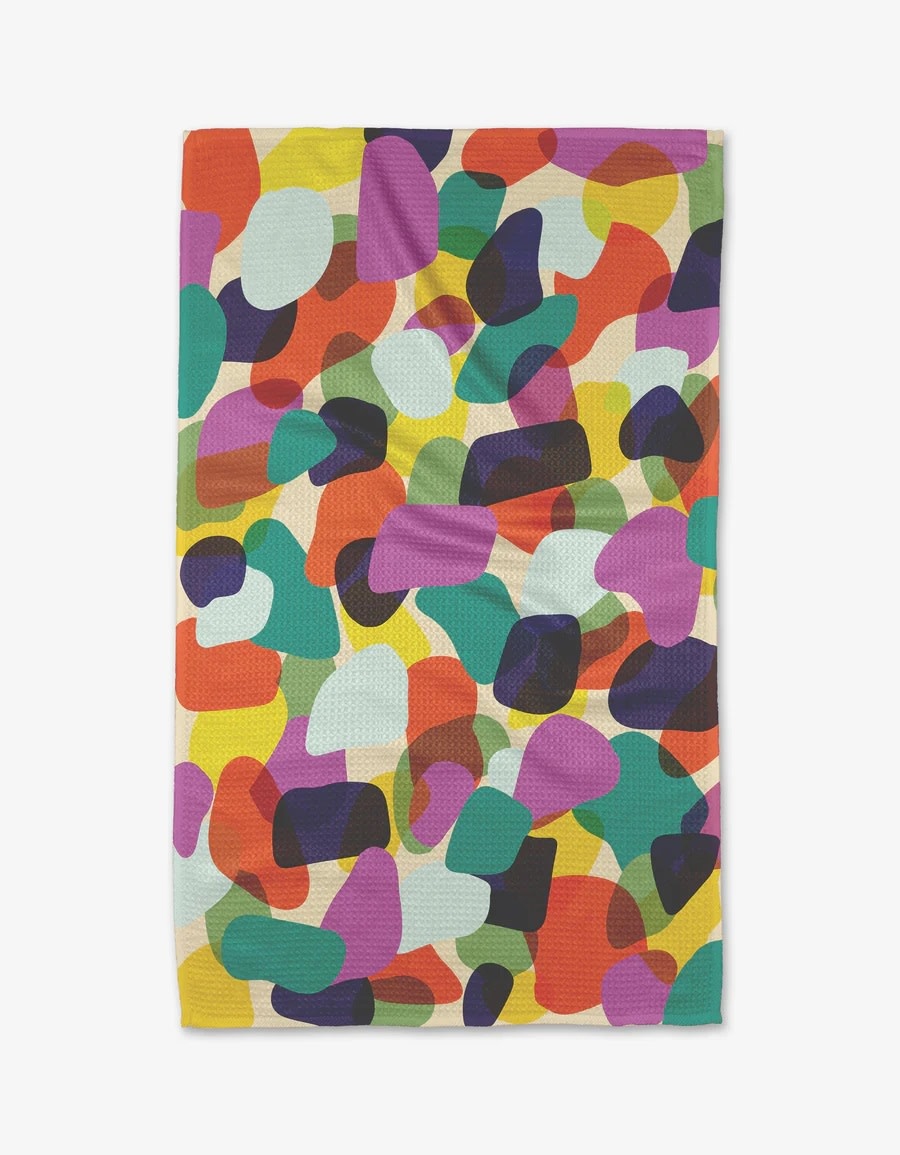 Geometry Geometry Colorful Pebbles Tea Towel