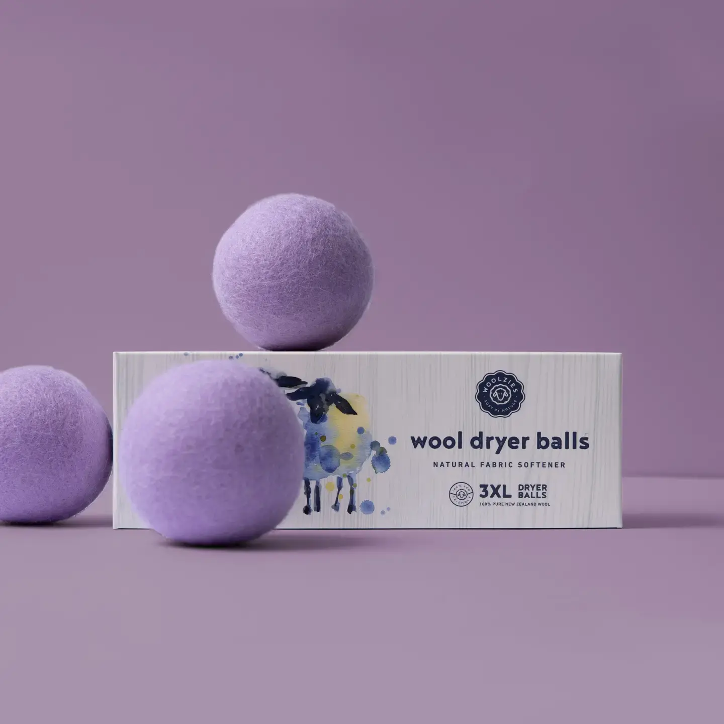 Woolzies Woolzies Wool Dryer Balls (set of 3) Lt Lavender