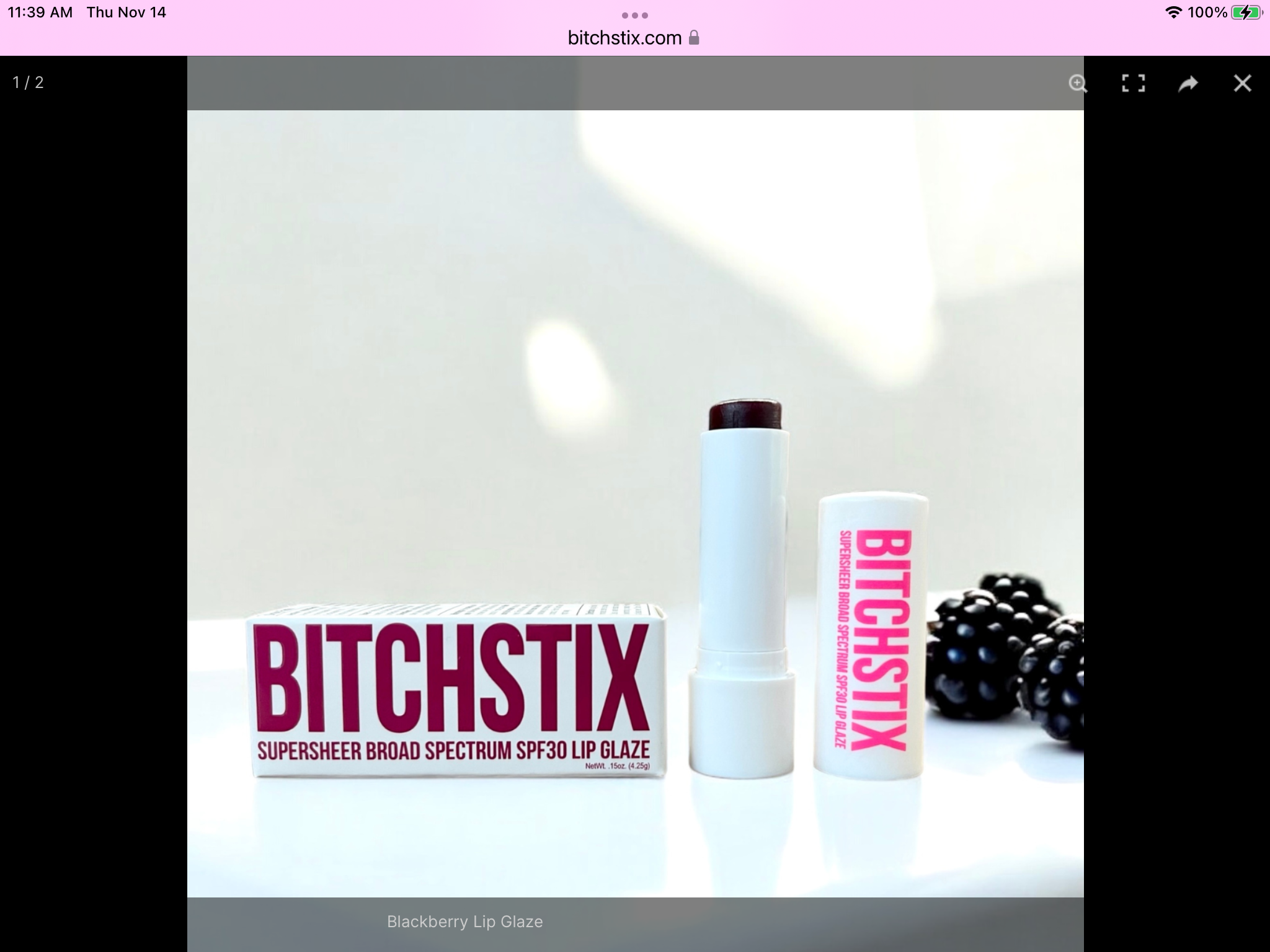Bitchstix Bitchstix Supersheer BlackBerry spf 30