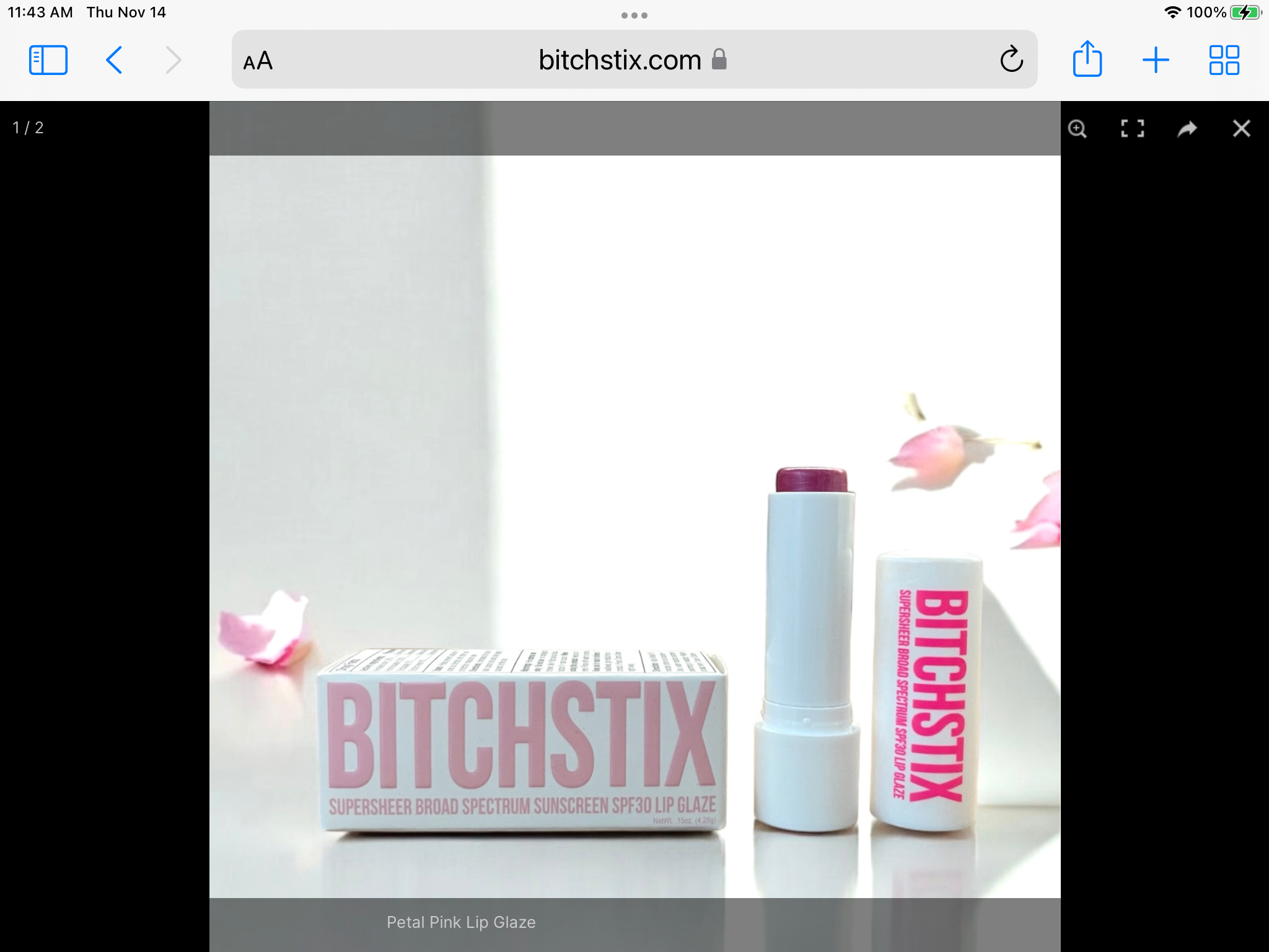 Bitchstix Bitchstix Supersheer Pink Petal spf 30
