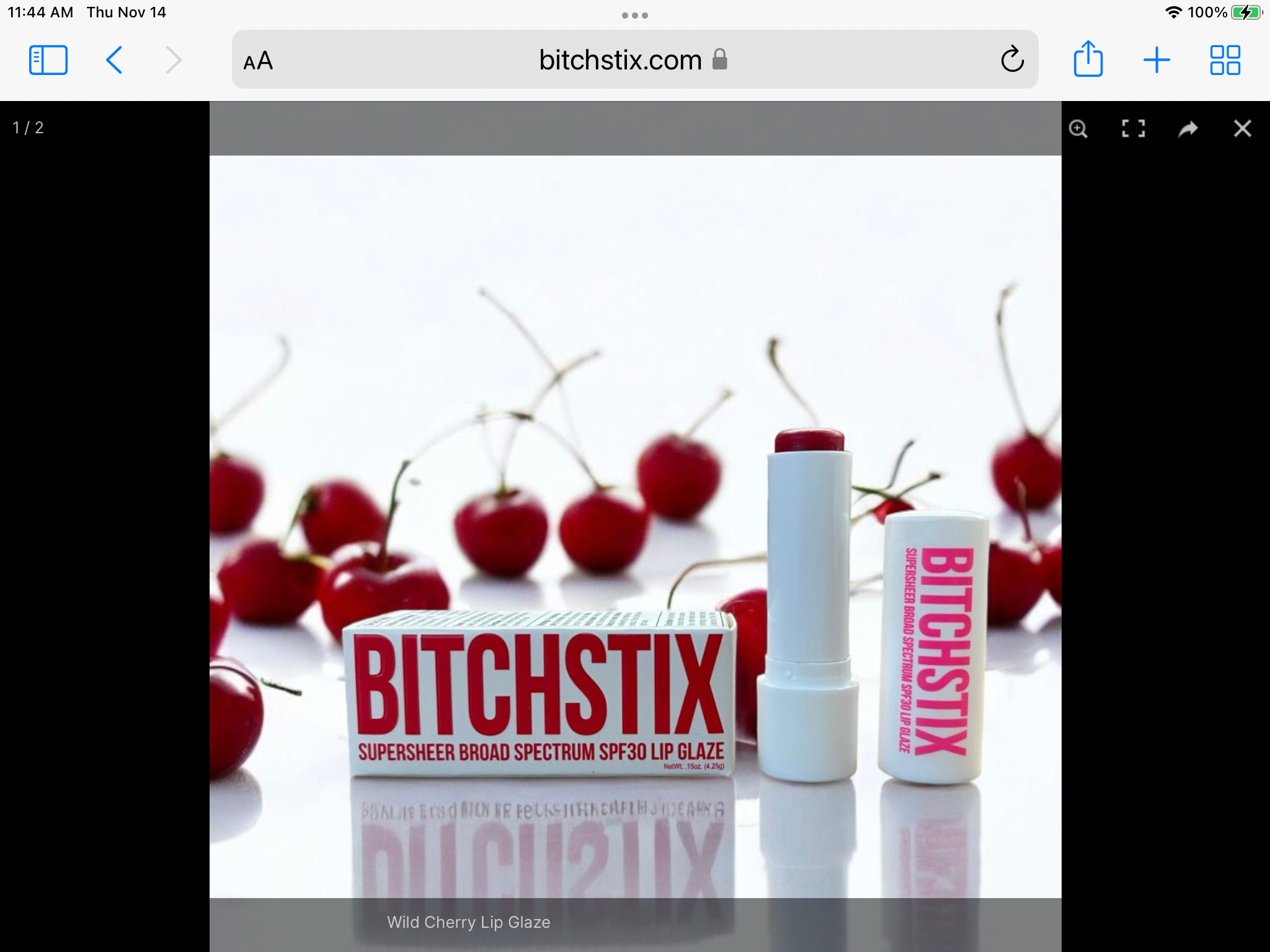 Bitchstix Bitchstix Supersheer Wild Cherry spf 30