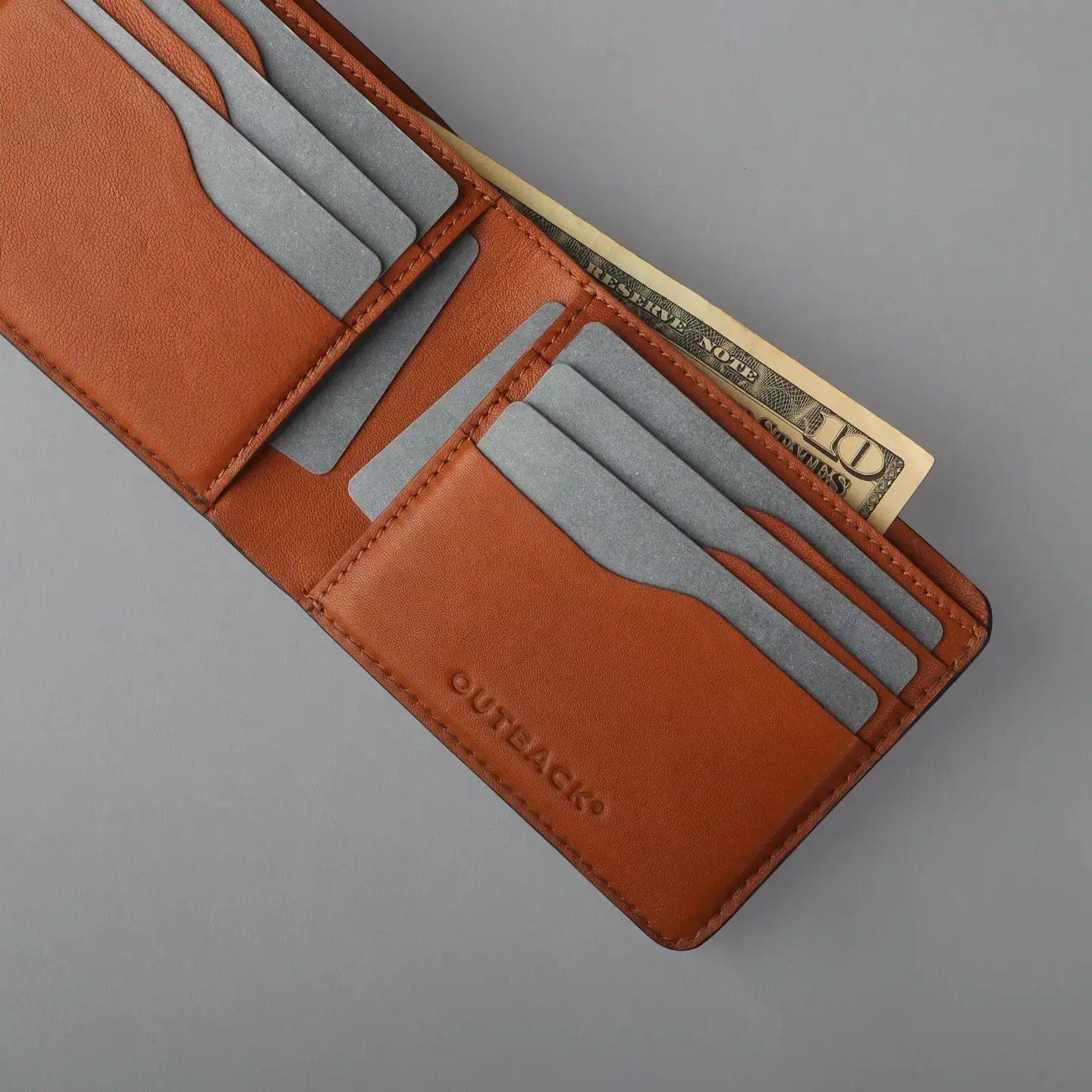 Mahe Tri Mahe Tri Bi-Fold Leather Wallet - Blue