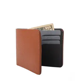 Mahe Tri Mahe Tri Bi-Fold Leather Wallet - Tan