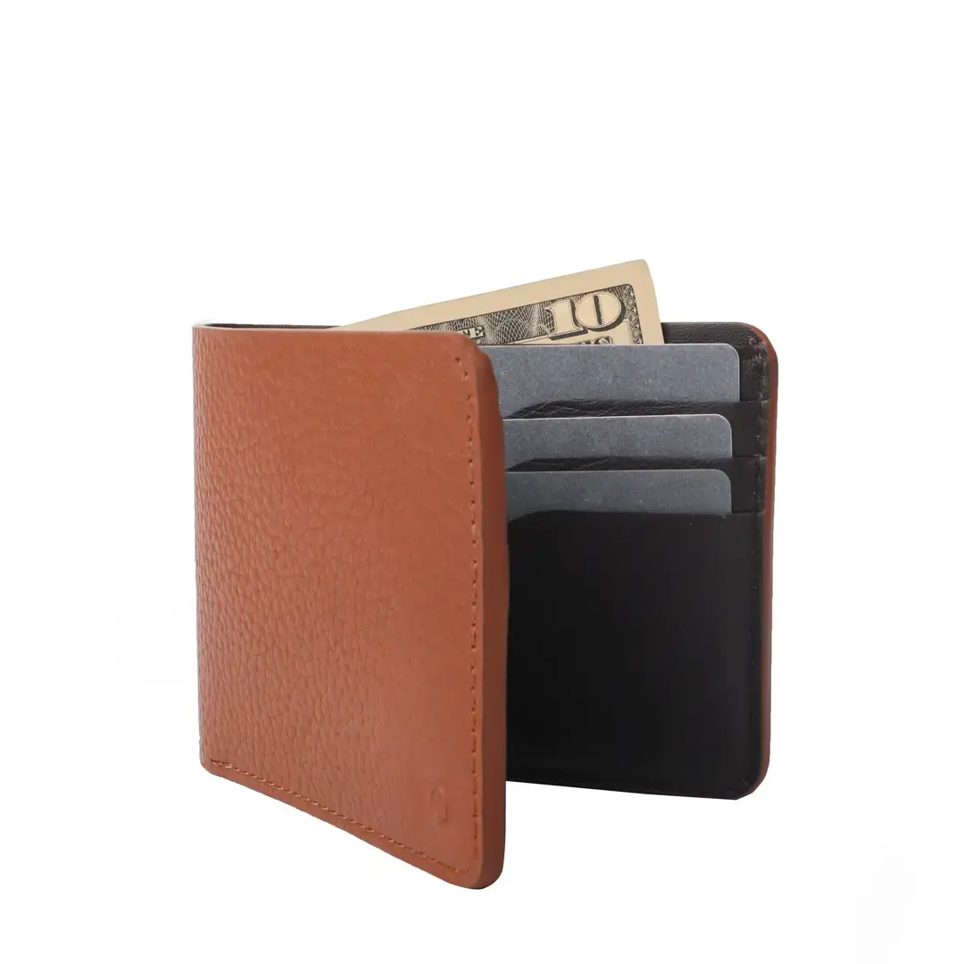 Mahe Tri Mahe Tri Bi-Fold Leather Wallet - Tan