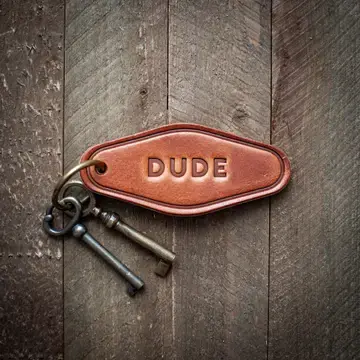 Sugarhouse Leather Sugarhouse Leather Dude Leather Keychain