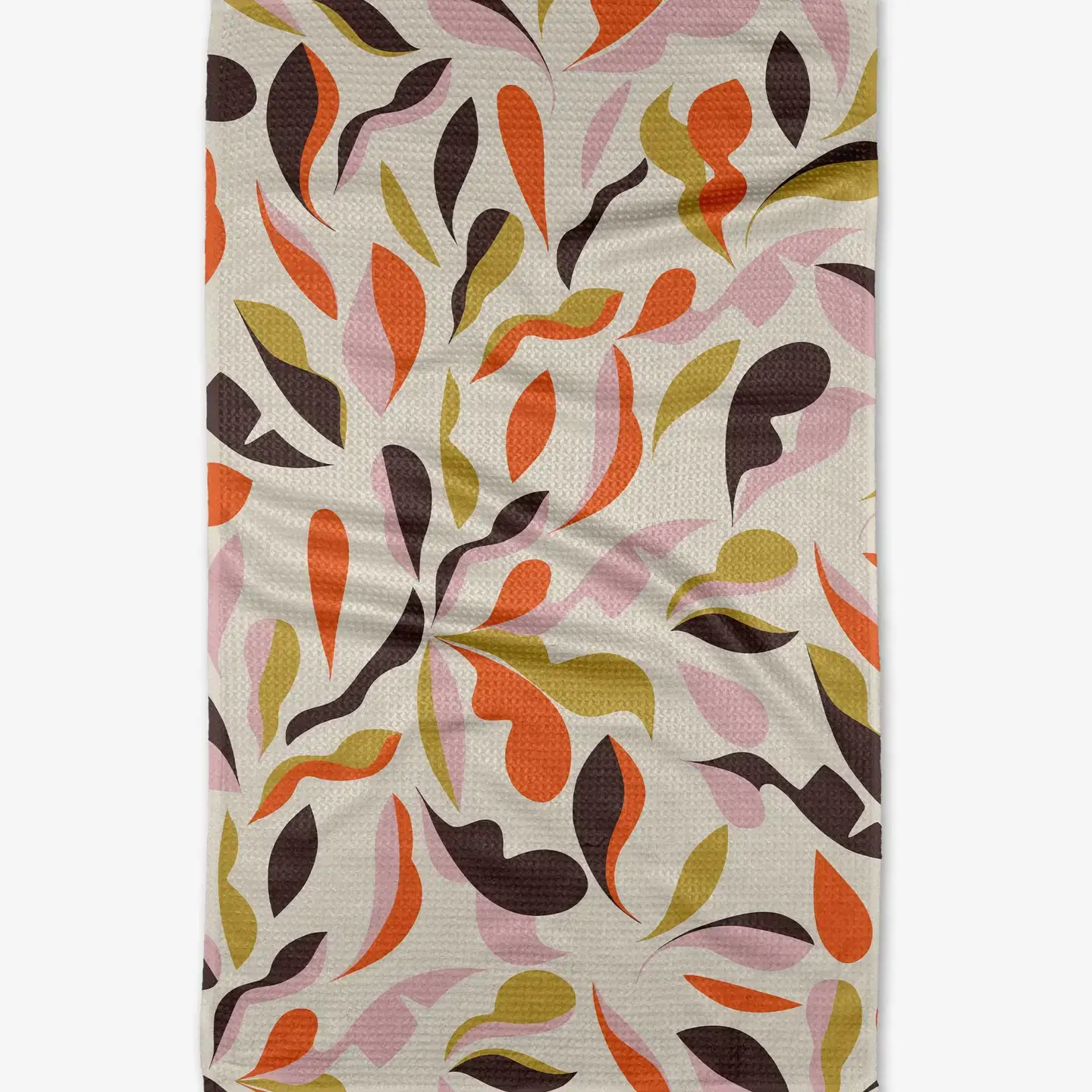 Geometry Geometry Playful Leaves Tea Towel