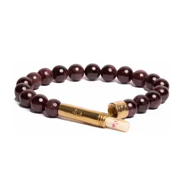 Wishbeads Wishbeads Polished Garnet Intention Bracelet (W)